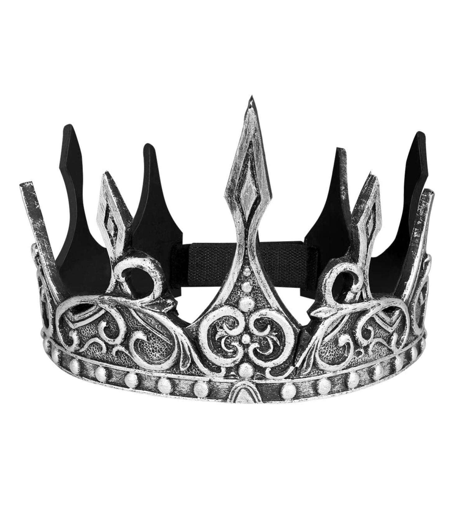 Abaodam Antique Silver King Medieva Crown for Men Antique Silver Royal Tiara Crown Birthday Crown Queen Crown PU foam - Buy Online on GoSupps.com