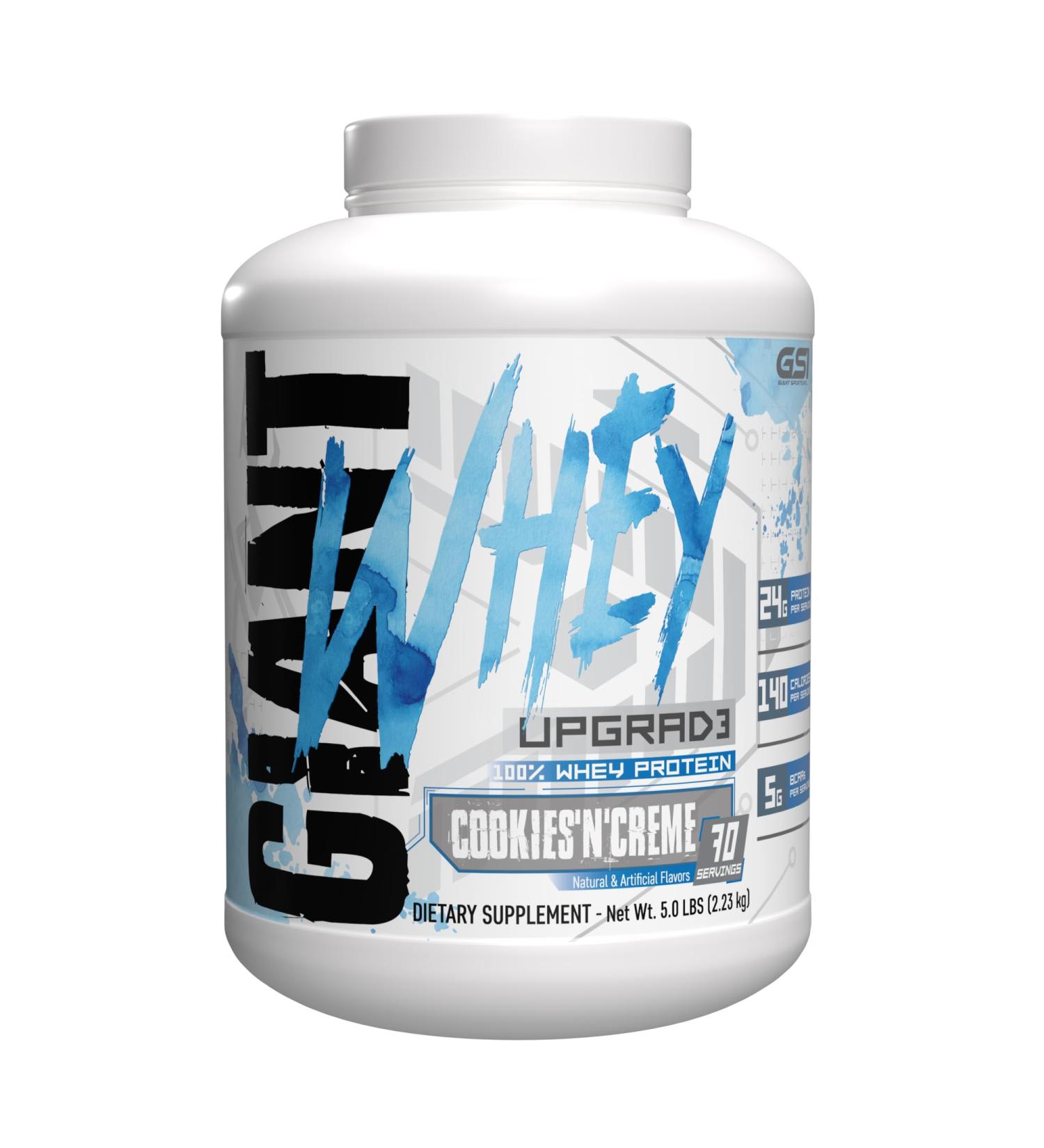 Buy Edge Series Whey - Premium 100% Whey Protein Powder 24G Protein 5G BCAAs Cookies and Cream 5 Pound - International Shipping Available - Buy Online on GoSupps.com