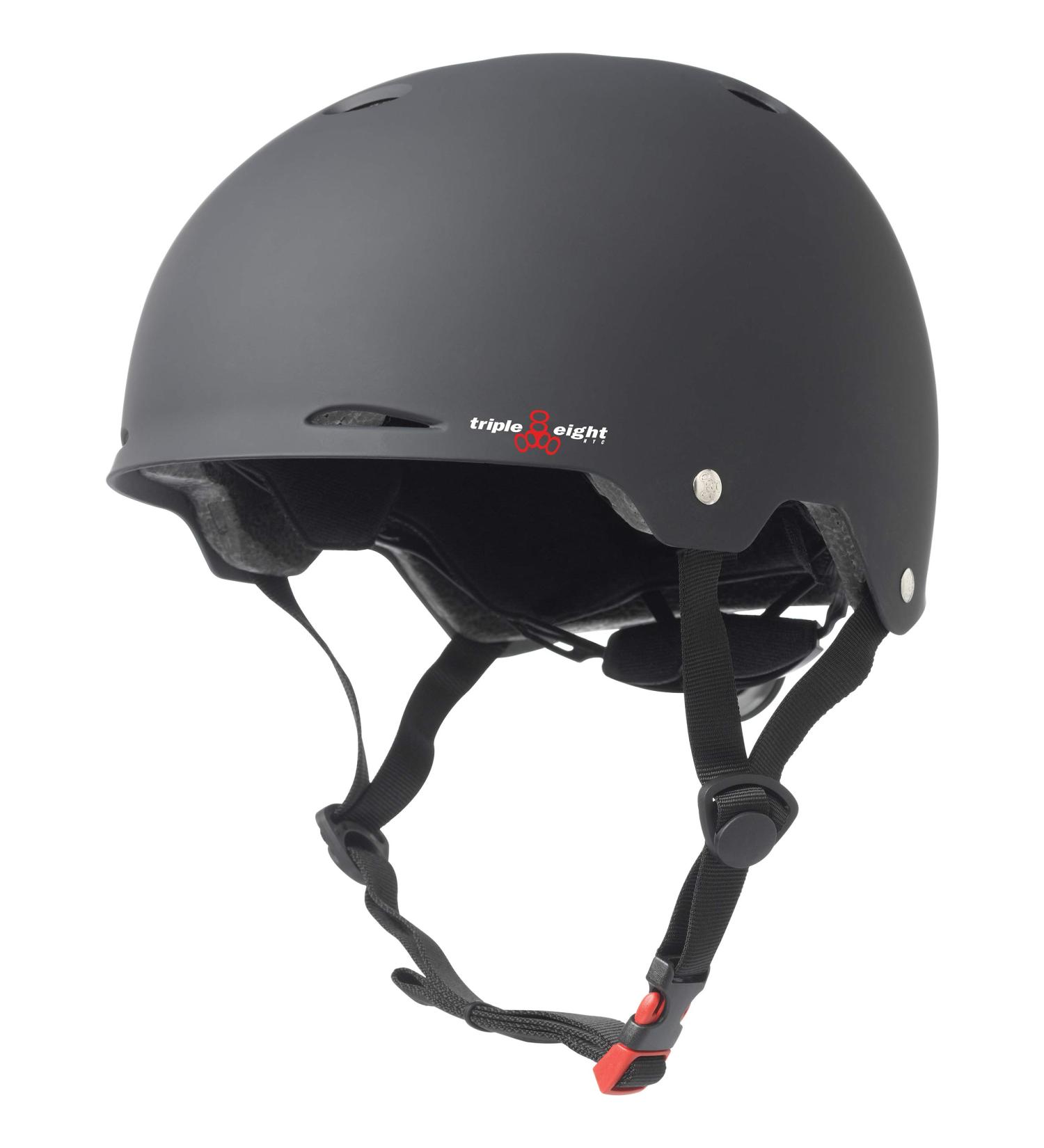 Triple Eight Gotham Black Rubber Skateboarding Helmet - Size L/XL - Buy Online on GoSupps.com