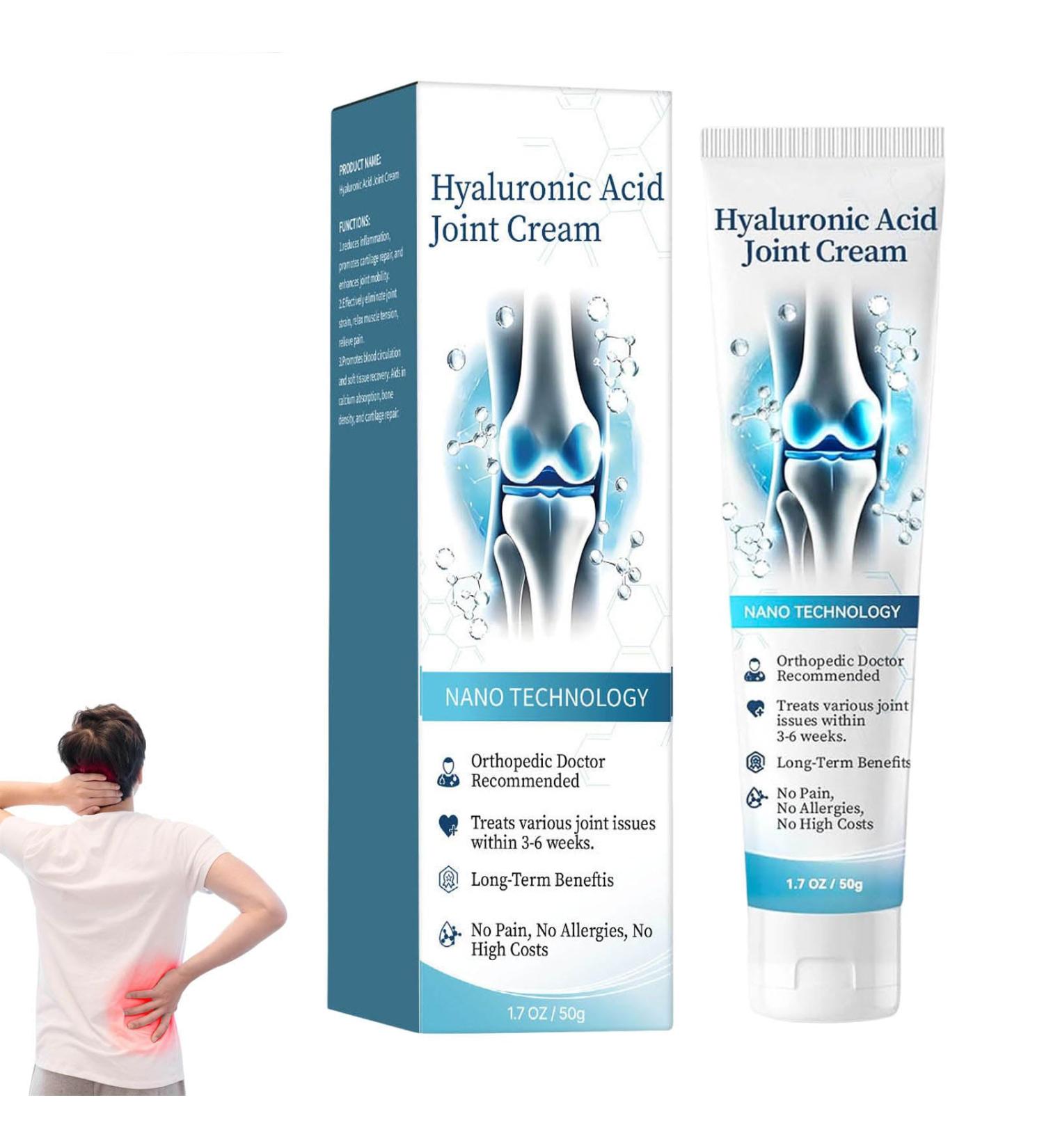 Hyaluronic Acid Joint Cream Joint Pain Cream Joint Relief Cream Turmeric Joint Bone Pain Relief Cream Joint Ease Hyaluronic Acid Joint Cream Joint Repair Cream 1 Piece 50g 1er Pack - Buy Online on GoSupps.com