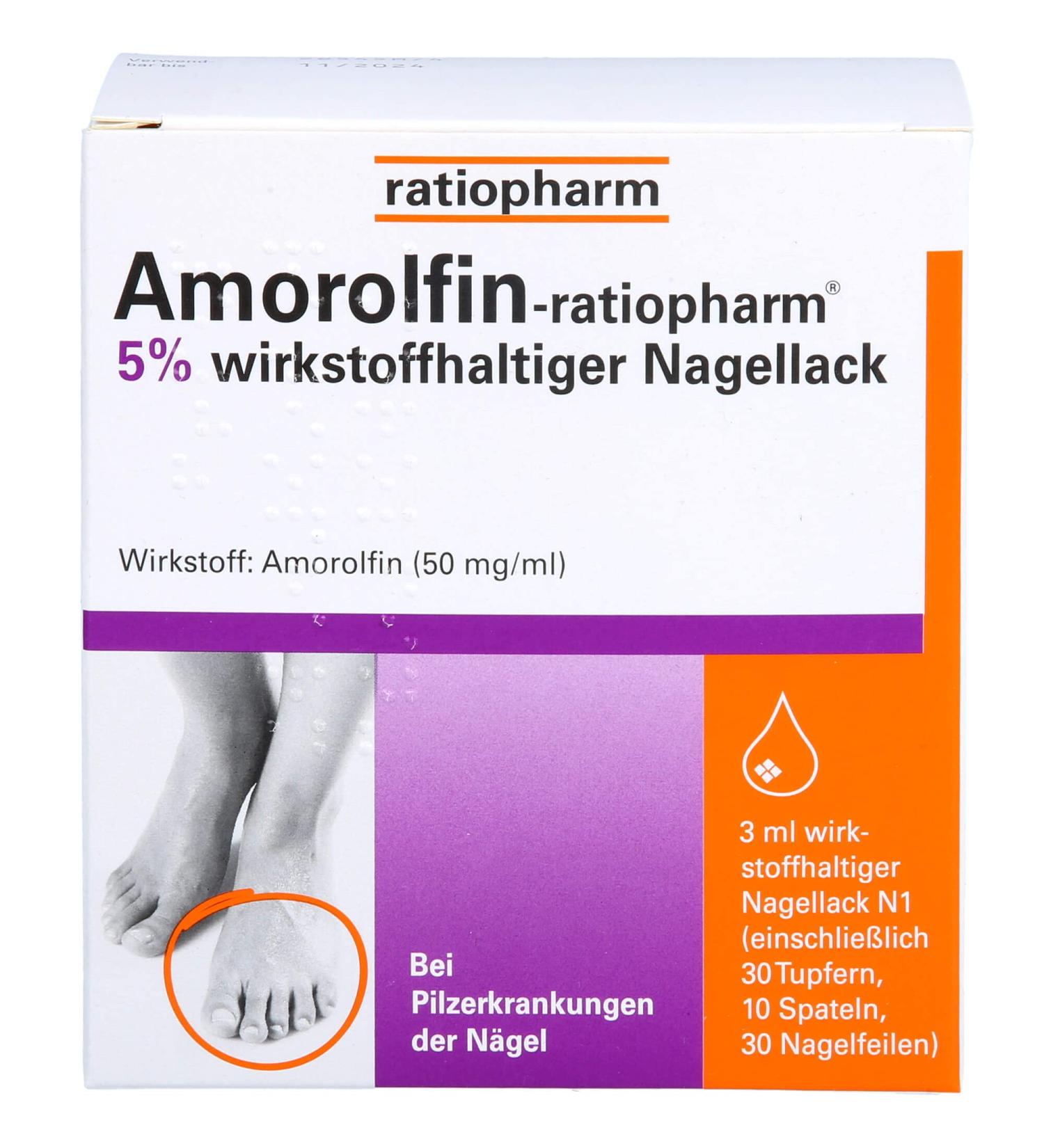 Amorolfin-Ratiopharm Nail Polish for Nail Fungus - 3ml | Effective Treatment with Active Ingredients - Buy Online Internationally - Buy Online on GoSupps.com