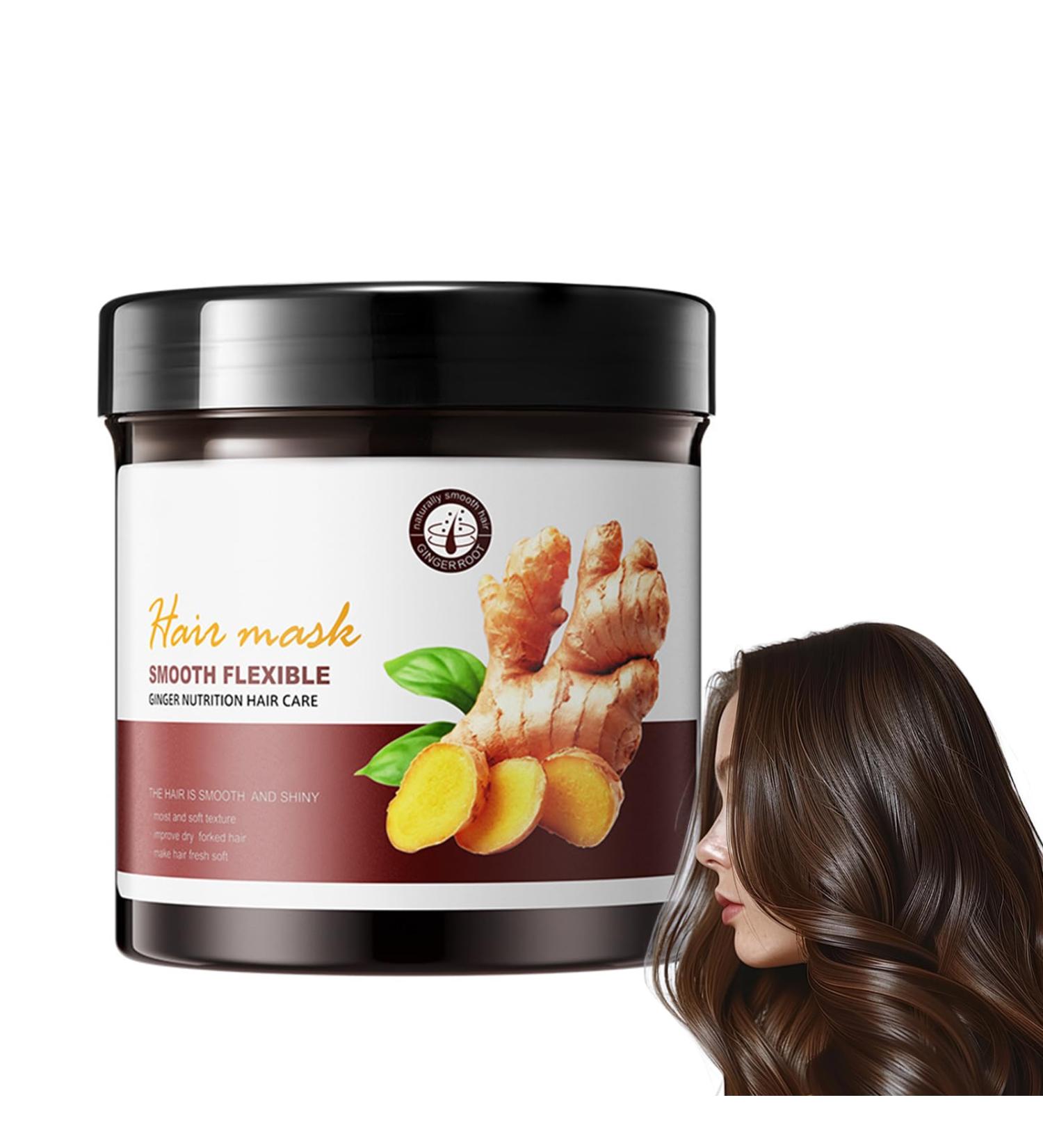 Hair mask 500 ml ginger hair mask repairs dry frizzy split ends moisturizing and smoothing hair treatment hair mask - Buy Online on GoSupps.com
