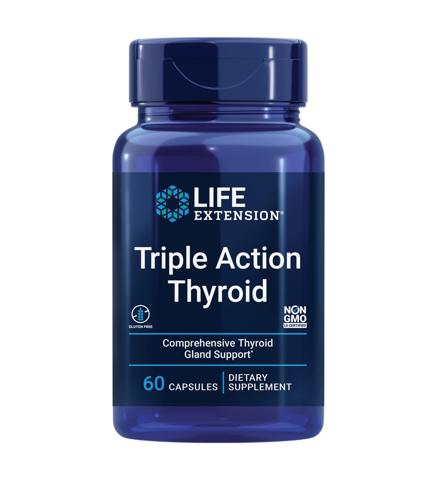 Life Extension Triple Action Thyroid Support - 60 Capsules for Optimal Health - Buy Online on GoSupps.com
