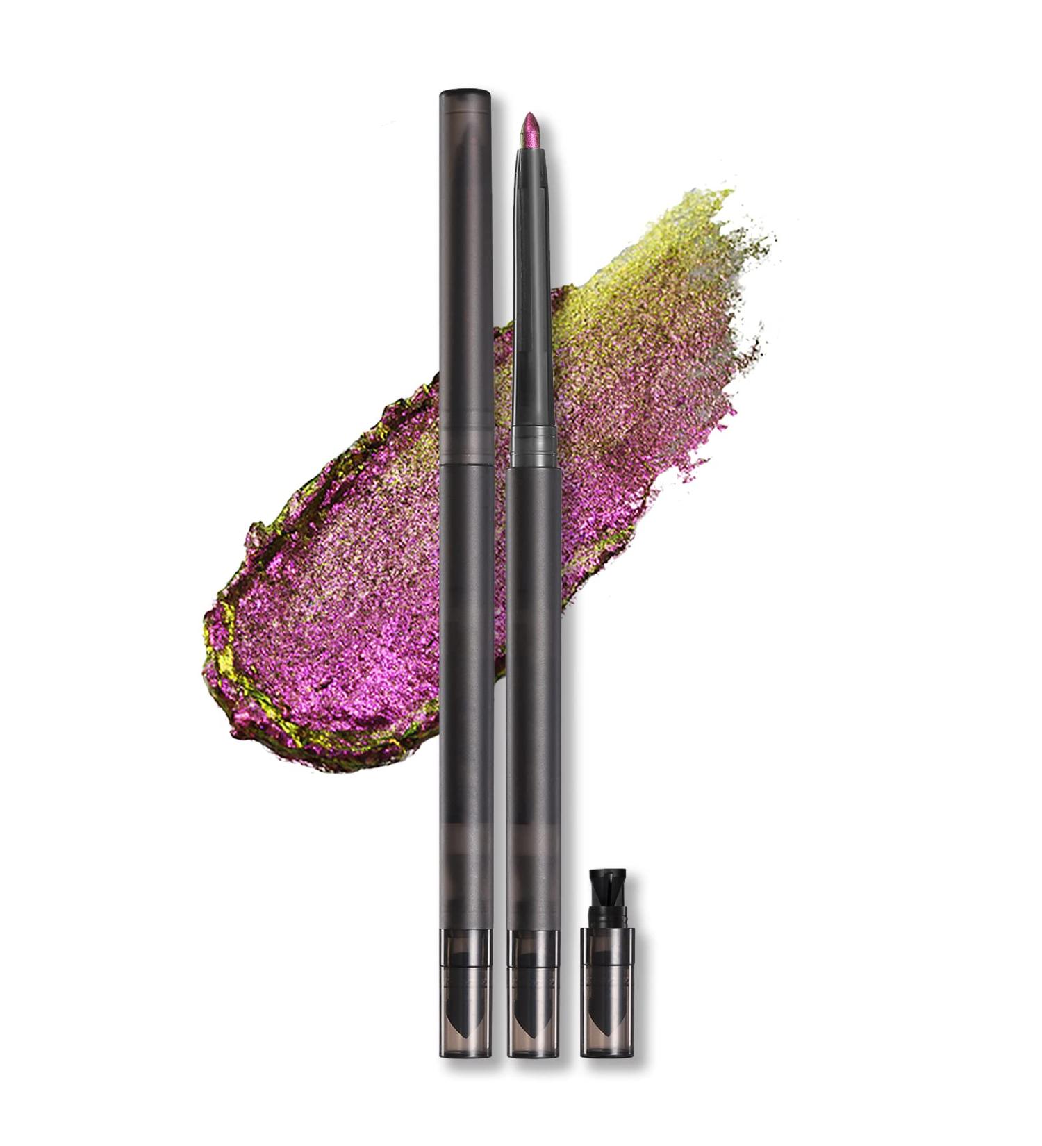 Erinde Multichrome Gel Eyeliner Pencil  Glitter Metallic Intense Color Shifting Colorful Eye Liner Makeup  Long-Lasting  Smudge-proof  Waterproof  Purple Brown Green Eyeliner Pen (WONDER) WONDER-B - Buy Online on GoSupps.com