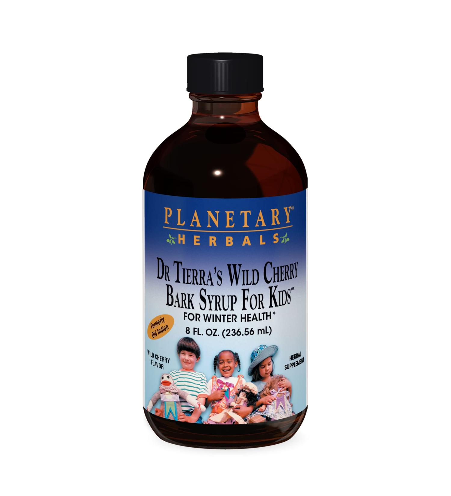 Planetary Herbals Wild Cherry Bark Syrup for Kids - 8 oz | Natural Cough Relief - Buy Online on GoSupps.com