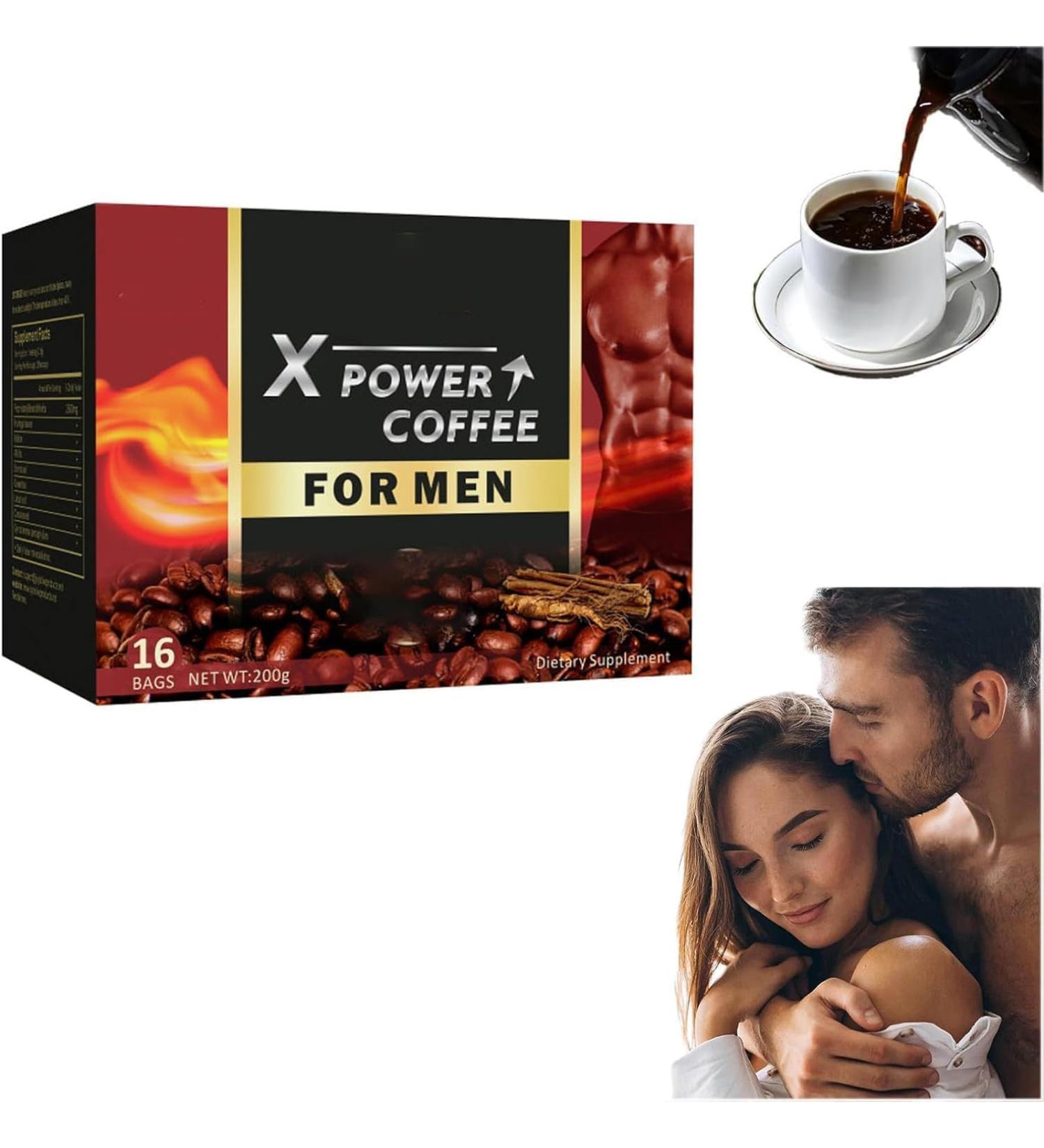 X Power Coffee for Men Instant Power Coffee For Men Men's Power Energy Coffee For Male X Power Coffee for Men Ginseng Maca Supplement Energy Coffee for Male Energy-boosting Coffee (1Box a) - Buy Online on GoSupps.com