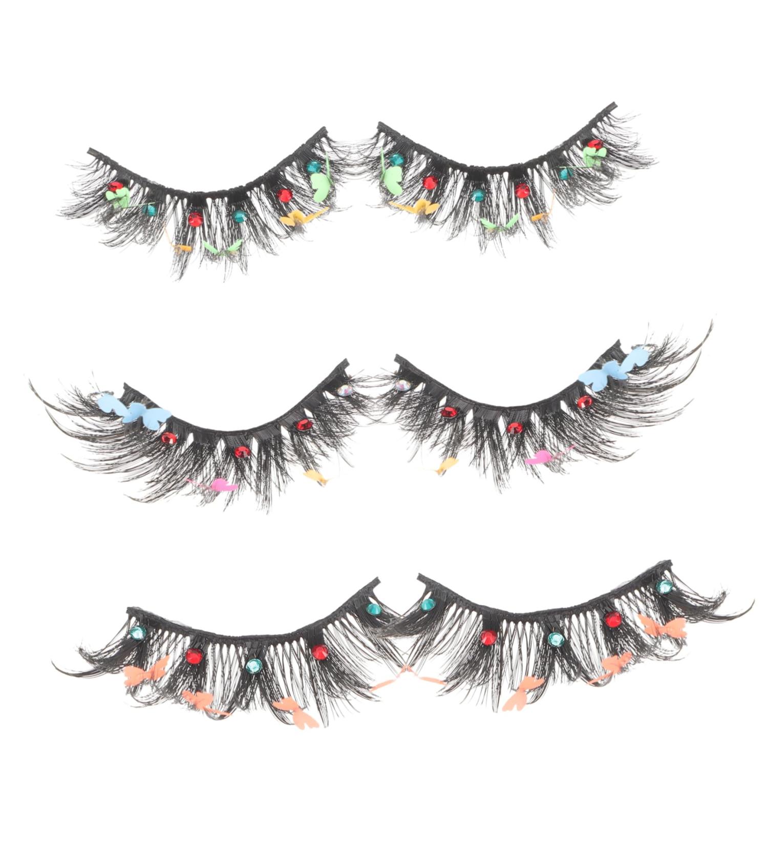 Beaupretty 3 Pairs Decor Fake Eyelashes False Lashes Wispy Eyelashes False Eyelashes Fake Lashes for Performance Makeup Accessories Fake Lashes Individual Slim Cosmetics Chemical Fiber - Buy Online on GoSupps.com