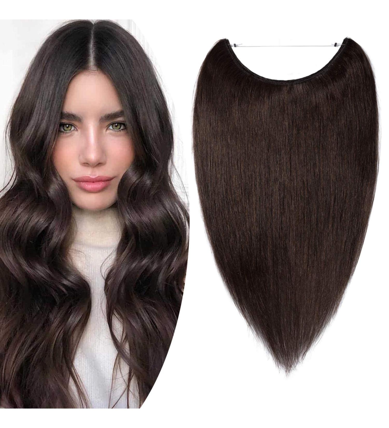 16 inches SEGO One Piece Secret Wire in Real Human Hair Extensions #2 Dark Brown 100% Remy No Clip in Hairpieces for Women Straight Invisible (60g) - Buy Online on GoSupps.com