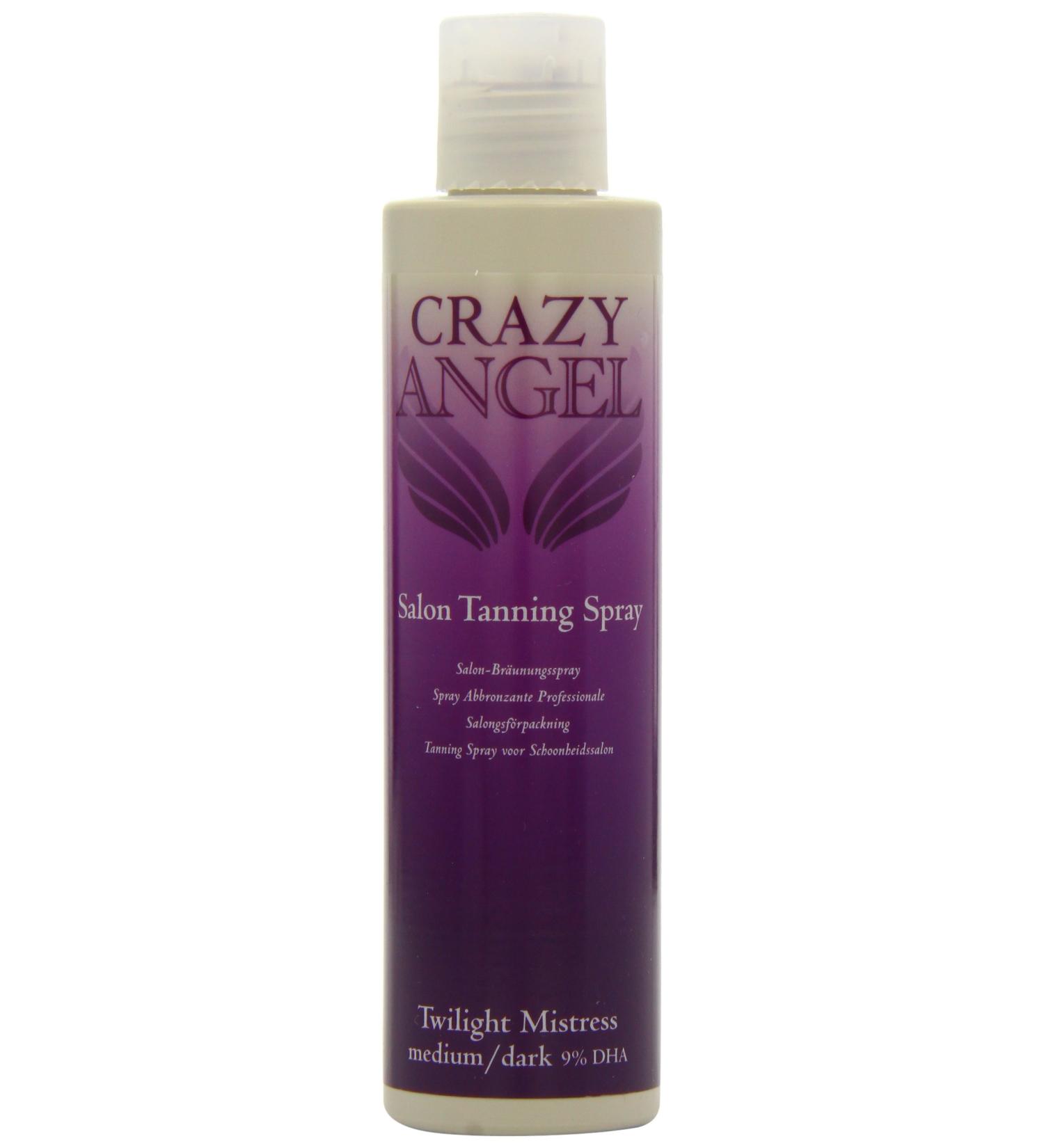 Crazy Angel Salon Tanning Spray Twilight Mistress Medium / Dark 9% DHA 200ml - Buy Online on GoSupps.com