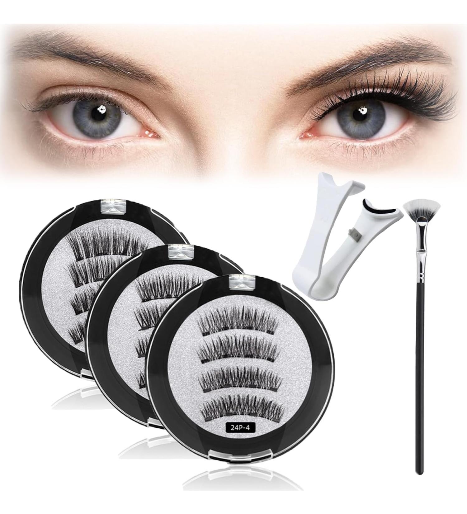 Lumentes Magnetic Eyelashes Reusable Magnetic Eyelashes Lumentes Magnetic Lashes Magnetic Eyelashes Natural Look Magnetic Eyelashes No Glue With Applicator (3styles) - Buy Online on GoSupps.com