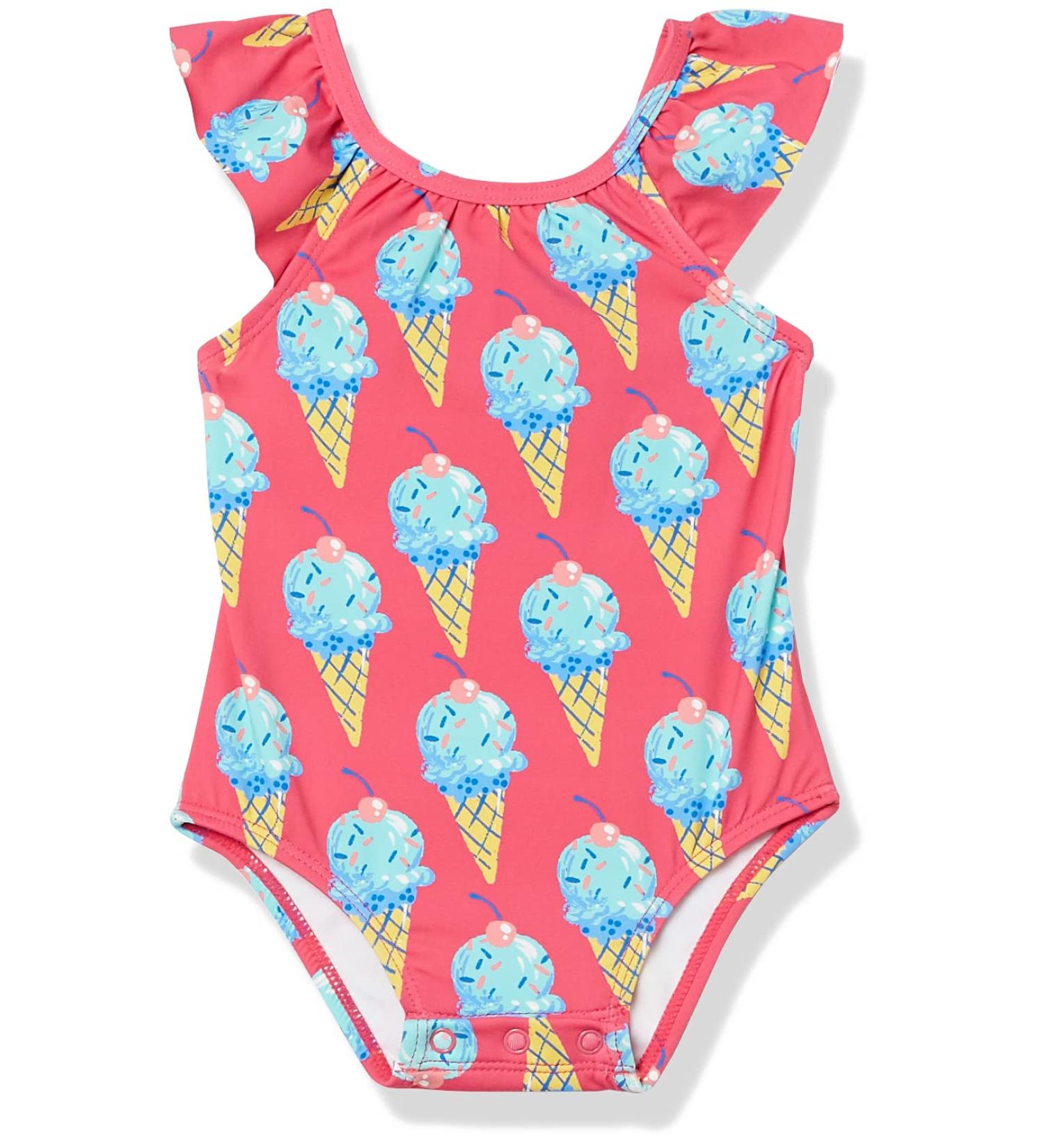 Hatley Baby Girls One Piece Swimsuit Ice Cream Cones 9-12 Months - Cute and Comfy Swimwear for Your Little One - Buy Online on GoSupps.com