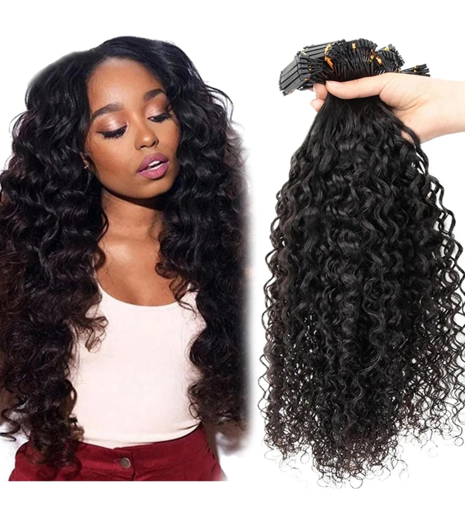 6d2 Curly Hair Extension For Women Girls 100% Real Human Hair/5 Pin No Trace Hair Extensions Tool For Salon(10 Row 60cm/24inch) 60cm/24inch 10 Row - Buy Online on GoSupps.com