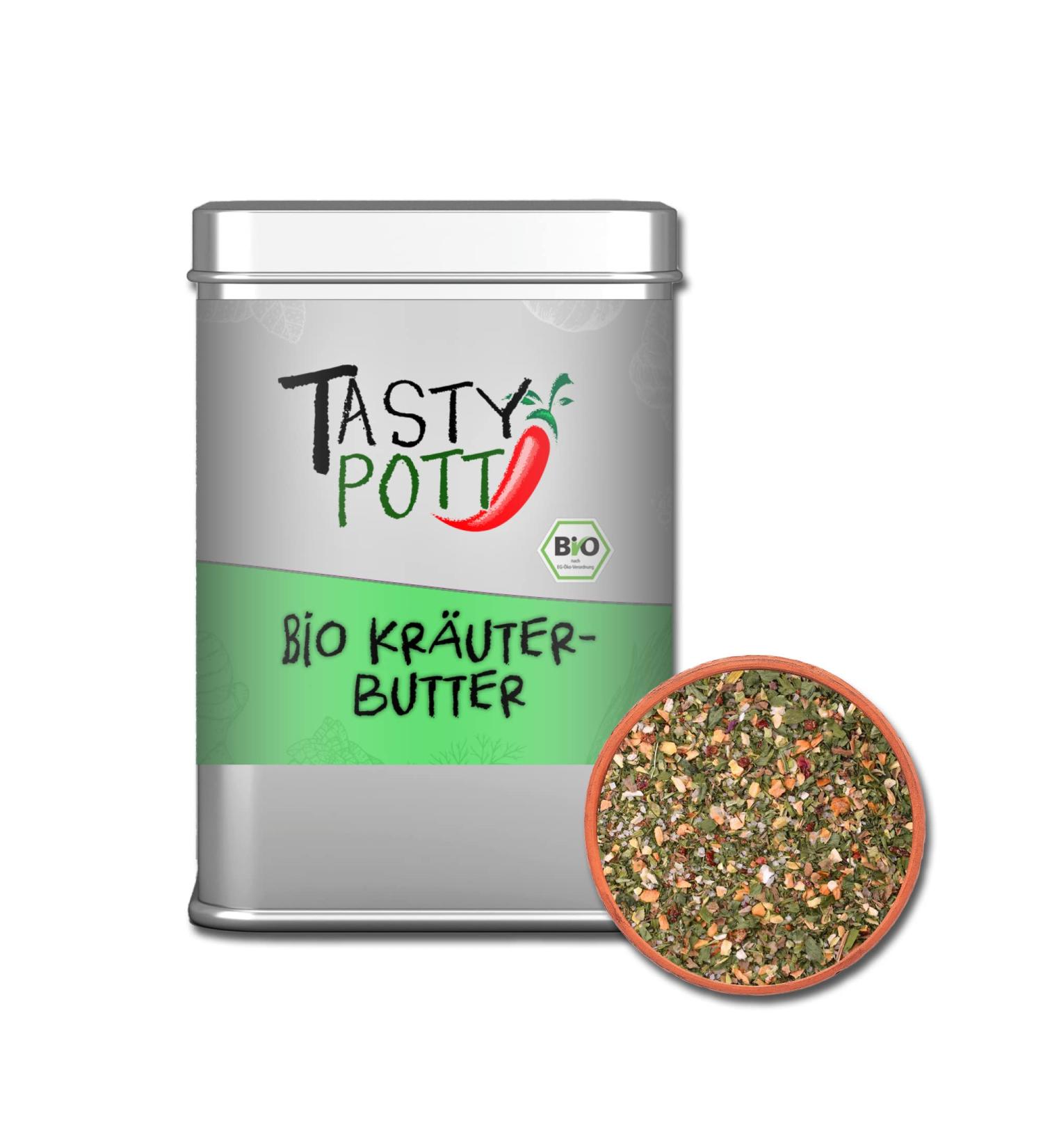 Jeske Sports Supplies Tasty Pott Organic herb mixtures herb mixtures spices herbs vegetables mixes herb shaker organic herb butter mix 80 g - Buy Online on GoSupps.com