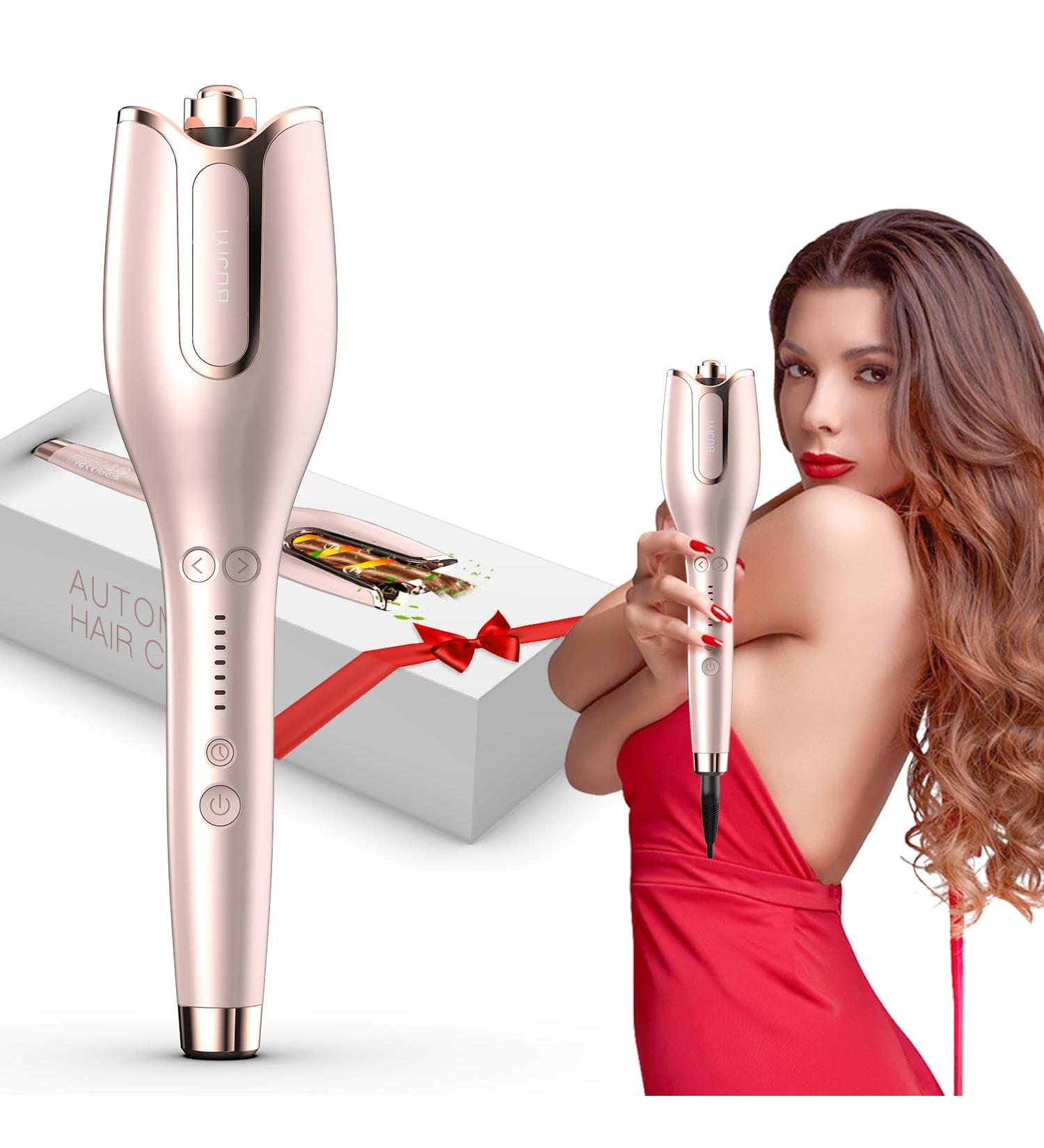 Automatic Hair Curler - 1" Rotating Barrel 4 Temp Settings Fast Heating for 6-25" Hair - Rose Gold - Buy Online on GoSupps.com