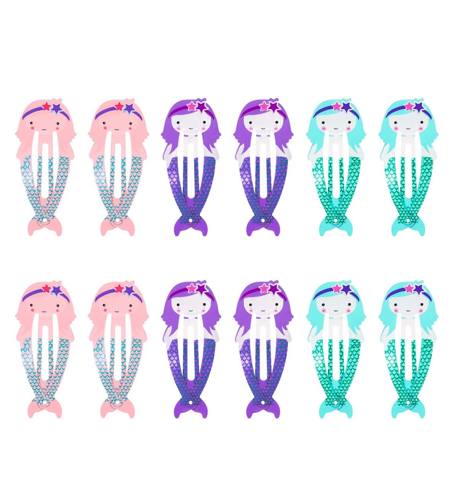 12pcs Cute Metal Snap Hair Clips for Babies Girls & Teens | Stylish Hair Accessories - Buy Online on GoSupps.com
