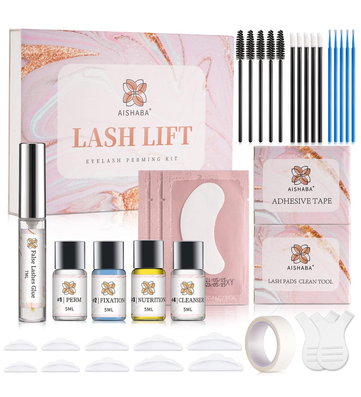 Aishaba Lash Lift Kit - Professional Eyelash Perm for Long Lasting Wave Lashes - Semi-Permanent Salon Quality Results - Buy Online on GoSupps.com
