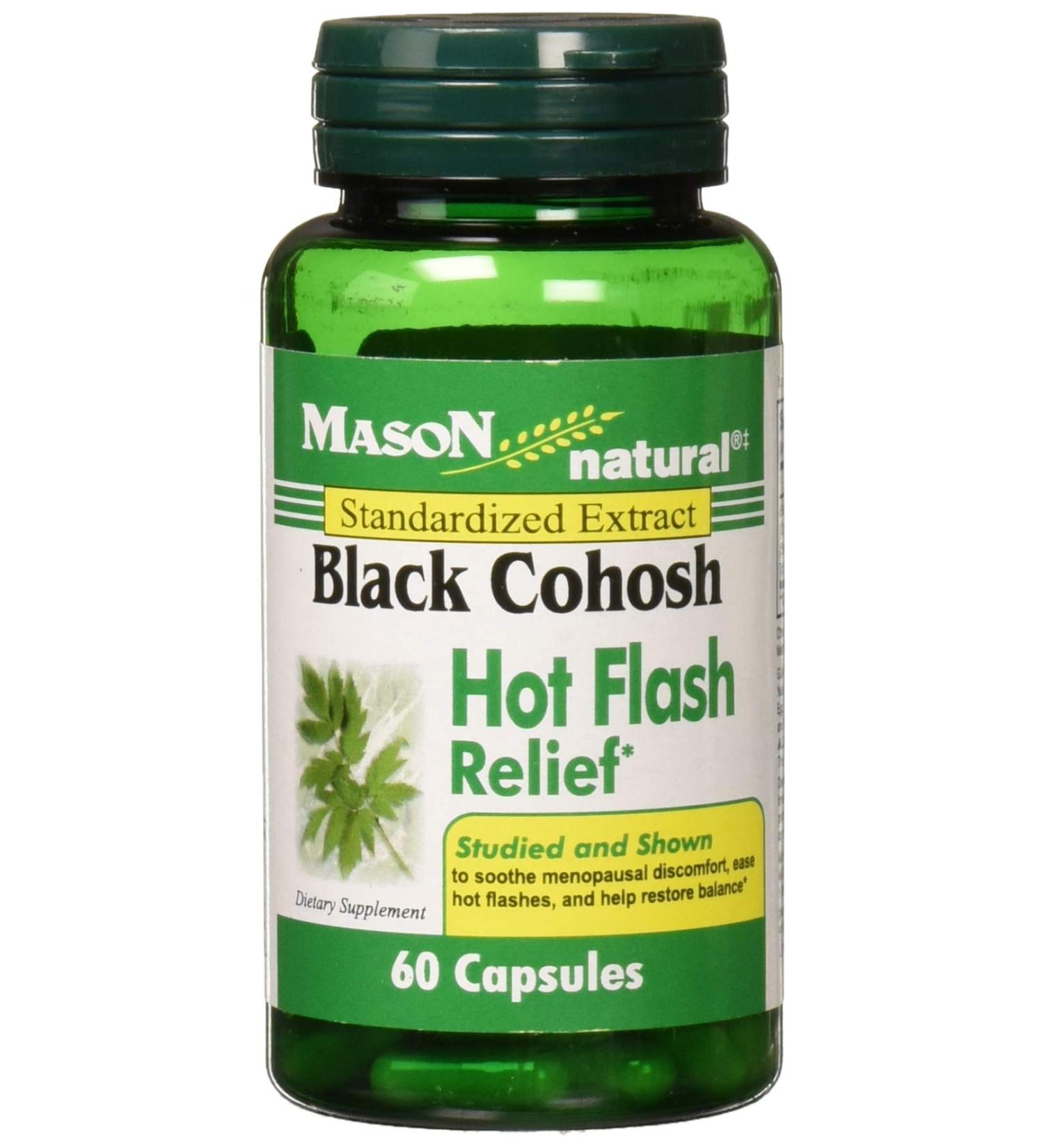 Mason Natural Black Cohosh Extract 60 Capsules - Standardized Herbal Supplement - Buy Online on GoSupps.com