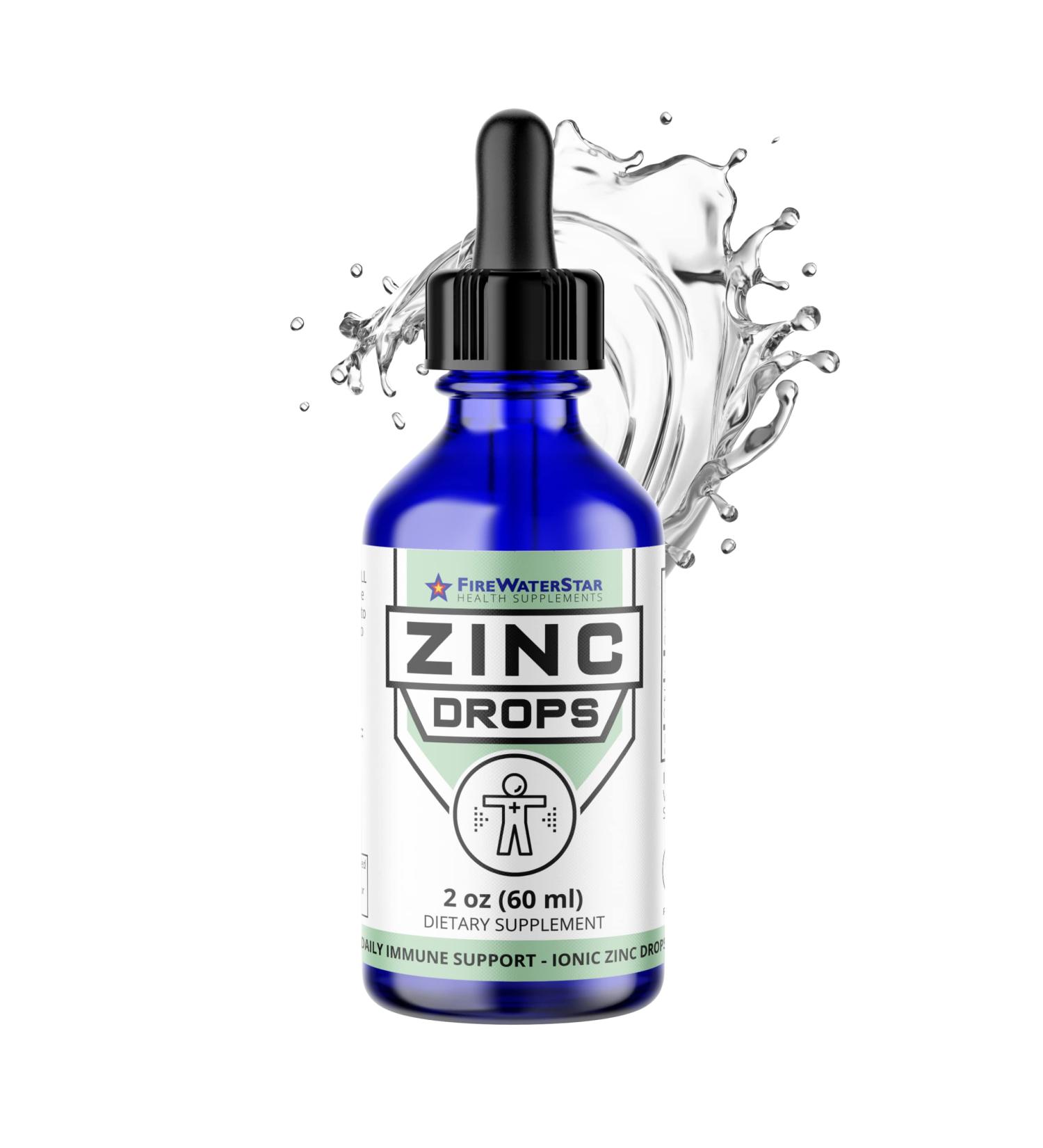 Ionic Zinc Sulfate Drops - 2oz (30 Servings) - Immune Support for Adults & Kids - Organic Non-GMO Vegan Formula - 1 Month Supply - Buy Online on GoSupps.com