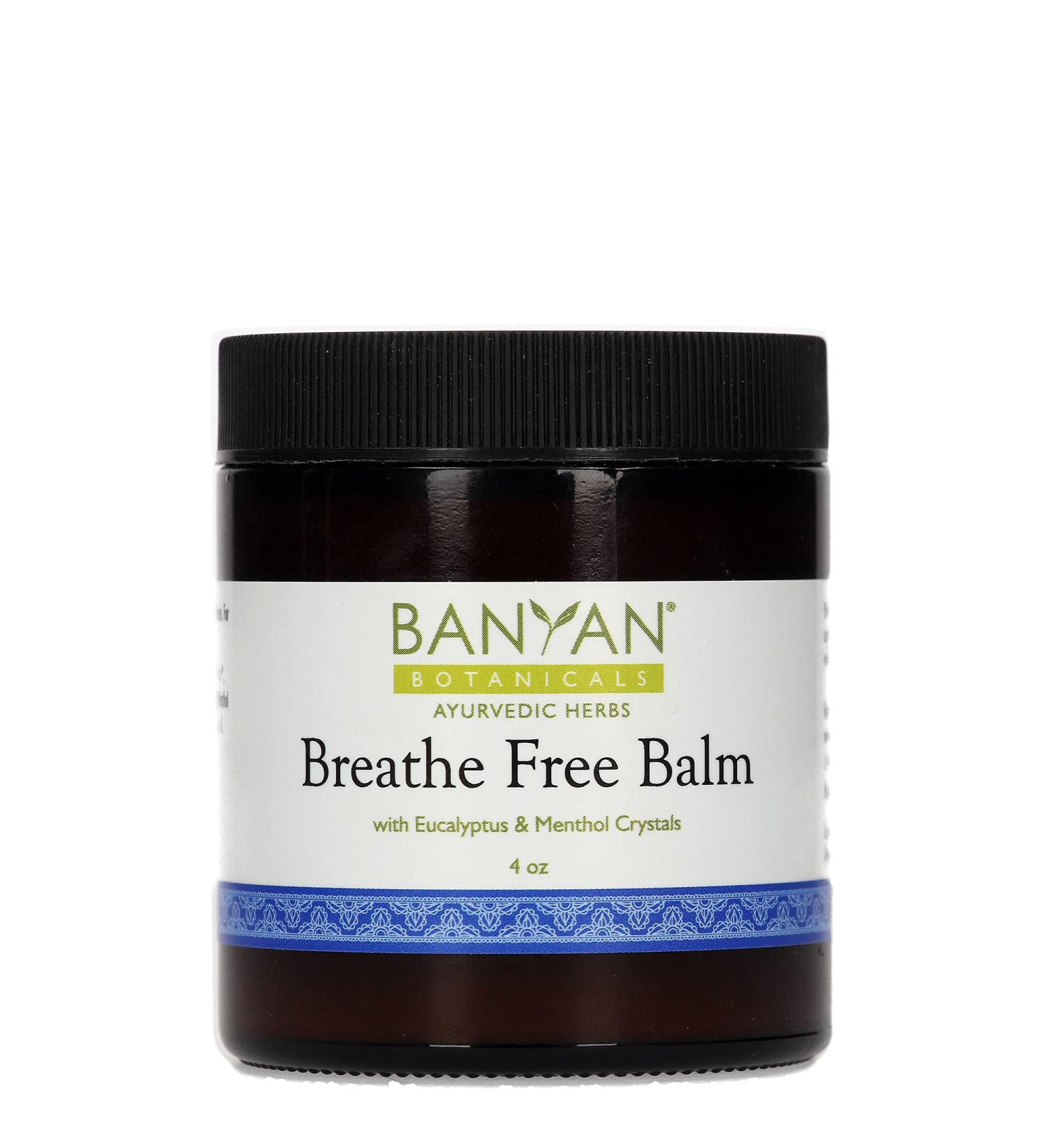 Banyan Botanicals Breathe Free Balm 4 oz. | Organic Chest Rub with Eucalyptus & Menthol | Respiratory Relief & Easy Breathing | Non-GMO, Vegetarian - Buy Online on GoSupps.com