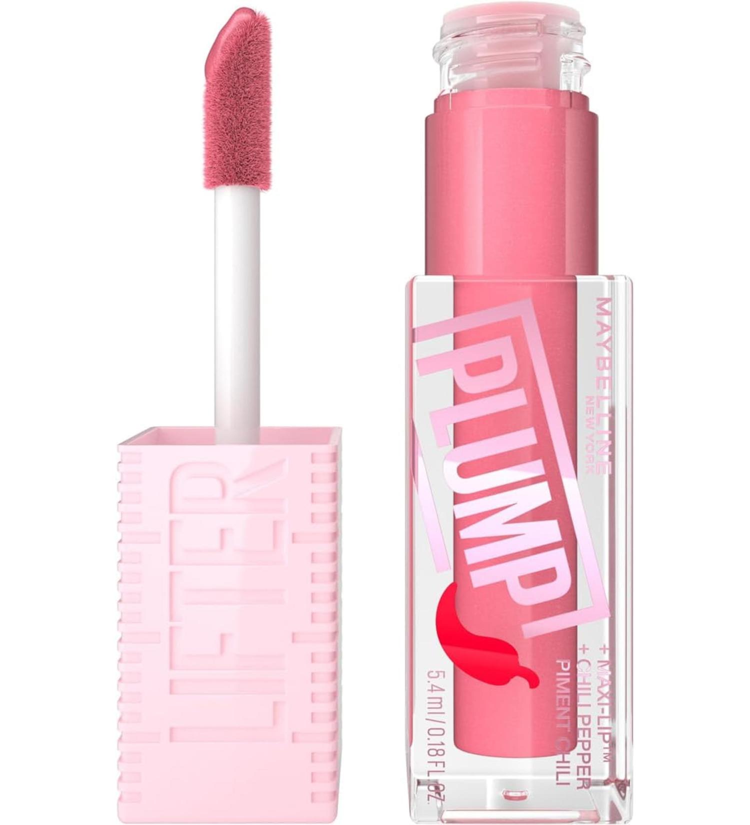 Maybelline New York Lifter Plump Lip Gloss - Lasting Plump with Hyaluronic Acid - Vegan Formula, Shade 003 Pink Sting - Buy Online on GoSupps.com