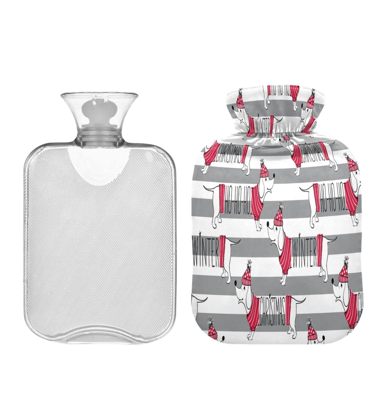 KCL Deci 2L Hot Water Bottle with Cover - Funny Dog Design for Pain Relief Cramps & Cozy Comfort | Perfect for Christmas Holidays - Buy Online on GoSupps.com