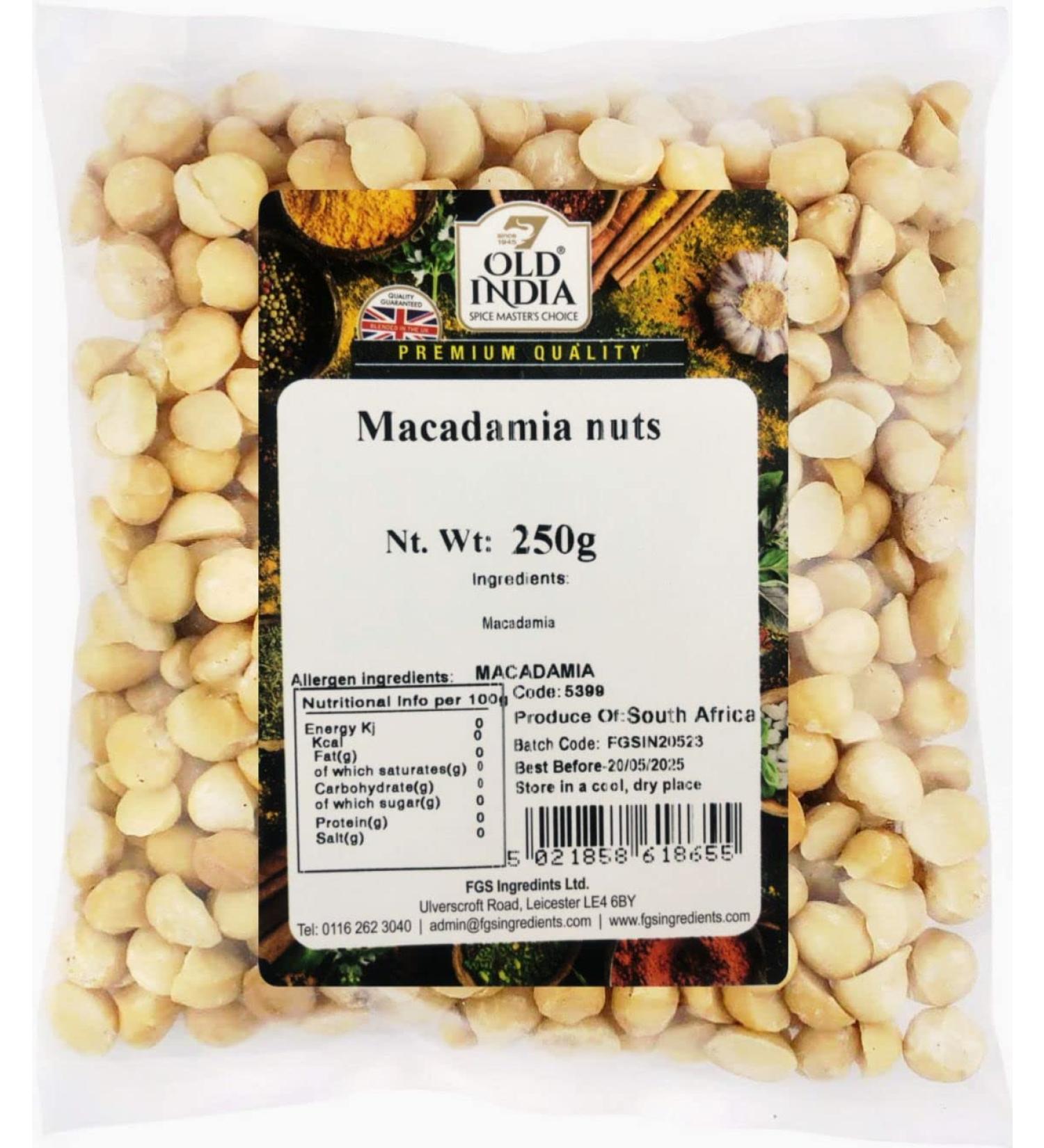Old India Macadamia Nuts 250g