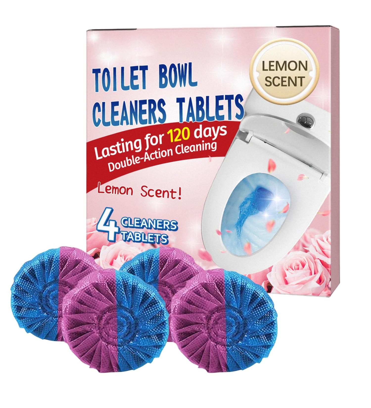 YOXIER Toilet Cleaning Tablets Bowl Deodorizers 4pcs Automatic Cleaner Fast Acting Quick Dissolving Long-Lasting Bathroom Tank 4pcs - Buy Online on GoSupps.com