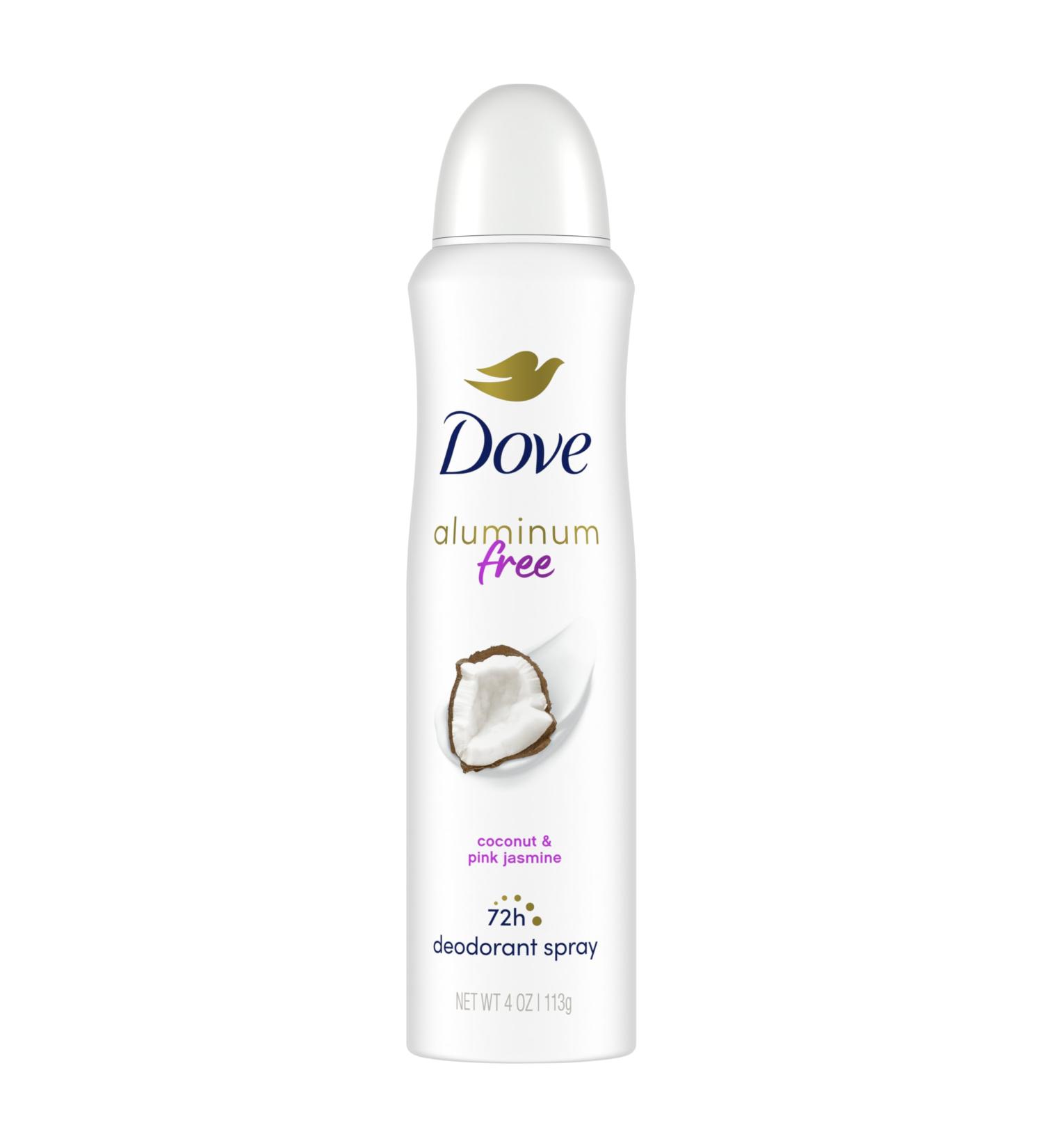 Dove 0% Aluminum Deodorant Spray Coconut & Pink Jasmine For 48 Hour Protection Aluminum Free Deodorant 4 oz Jasmine 4 Fl Oz (Pack of 1) - Buy Online on GoSupps.com