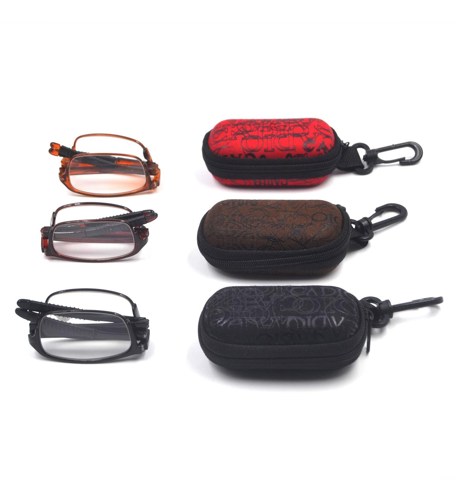 Unisex 3 Pack Compact Mini Pocket Folding Reading Glasses TR90 Super Lightweight Readers Case Included 3.0X - Buy Online on GoSupps.com