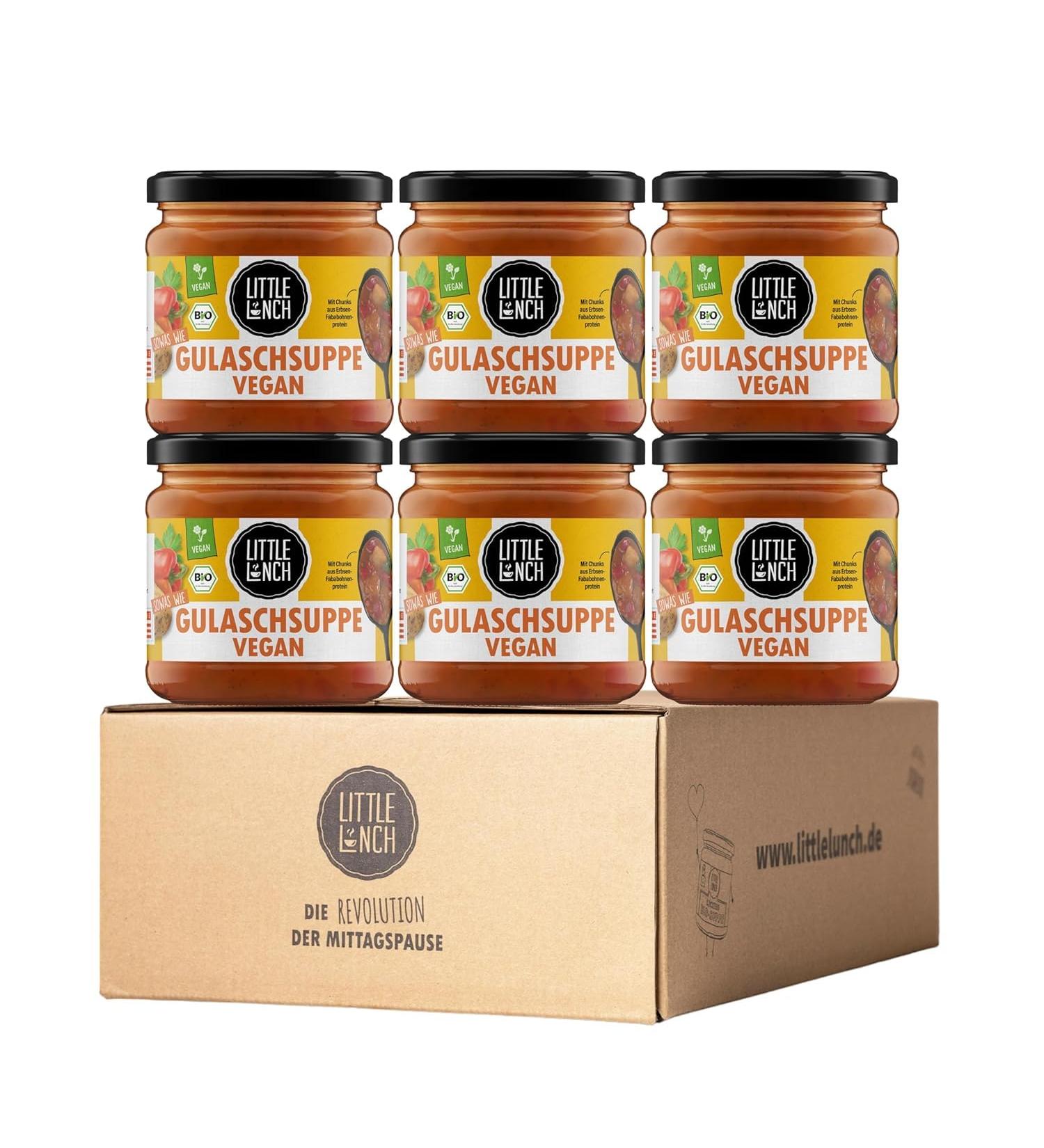 Little Lunch Organic Goulash Soup - Vegan No Added Sugar 6x350g | Healthy Meat Alternative for Veganuary - Buy Online on GoSupps.com