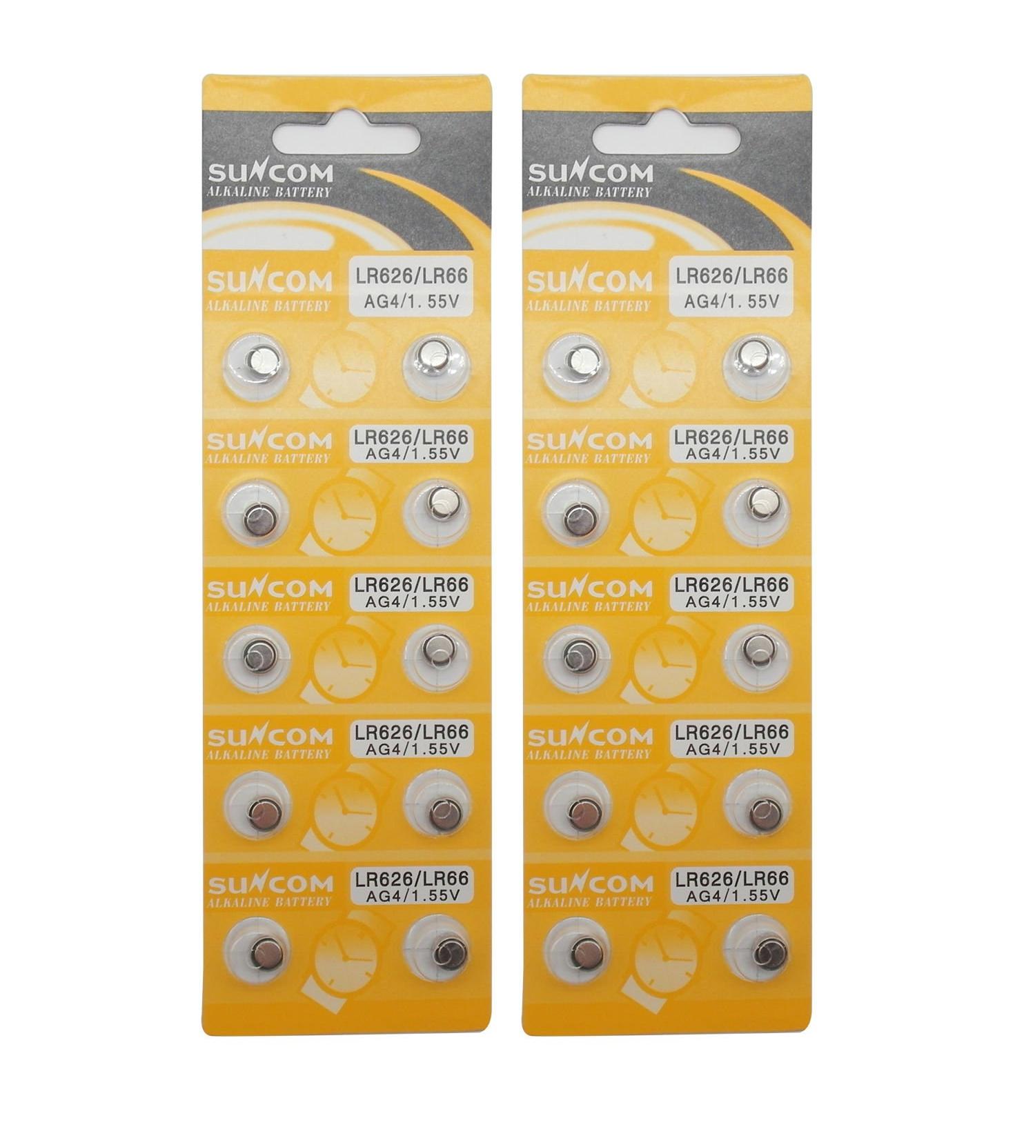 (20 pcs) AG4 Alkaline 1.5V Button Cell Battery Single Use LR626 LR66 SR626 V377 GP377 606 Watch Toys Remotes Cameras