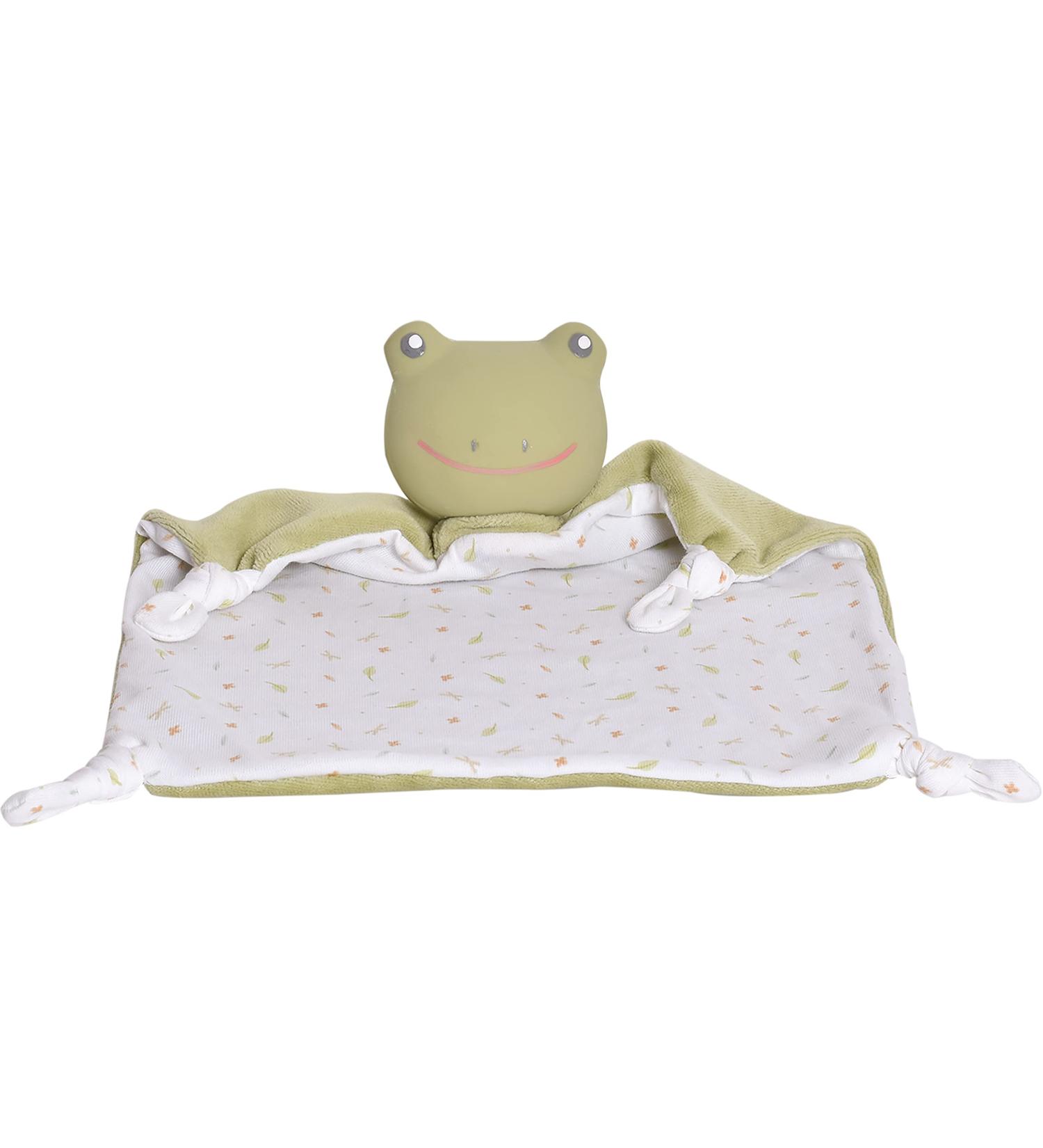 Shop Tikiri Cuddly Blanket Frog Gemba | Comfort Blanket & Teething Aid | Natural Rubber for Babies 0+ Months - 30cm - Buy Online on GoSupps.com