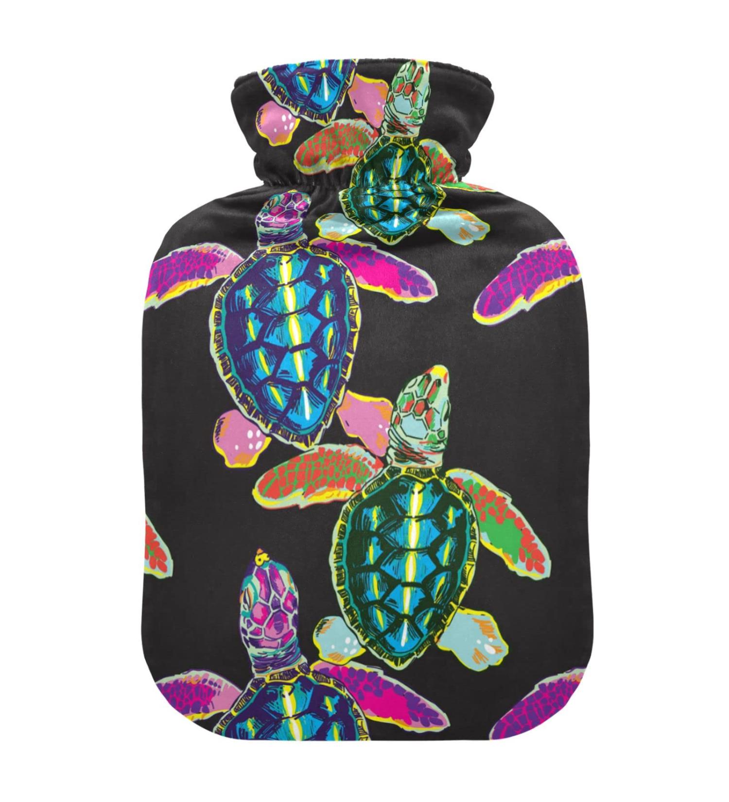 Sea Turtle Hot Water Bottle with Cover - 2L Pain Relief Bag for Adults & Feet Warmer - Buy Online on GoSupps.com