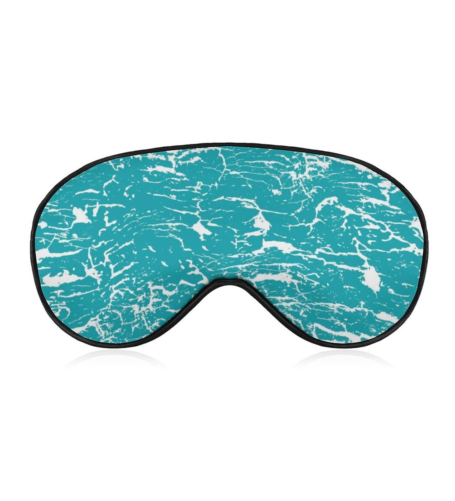 Buy White and Blue Water Swirl Sleep Mask for Women - Adjustable Eye Shades with Elastic Strap - Comfortable Sleep Mask - Shop Internationally - Buy Online on GoSupps.com