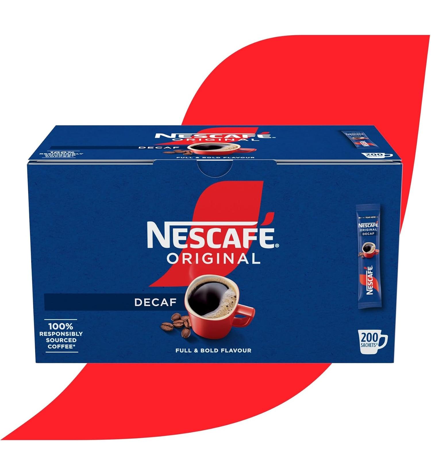 NESCAF Original Decaf Instant Coffee Sachets - 200 x 1.8g Sticks - Buy Online on GoSupps.com