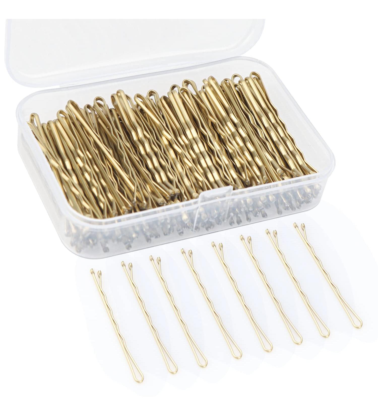 150 Blonde Bobby Pins Hair Clips with Storage Box - Women's Hair Styling Grips - Buy Online on GoSupps.com
