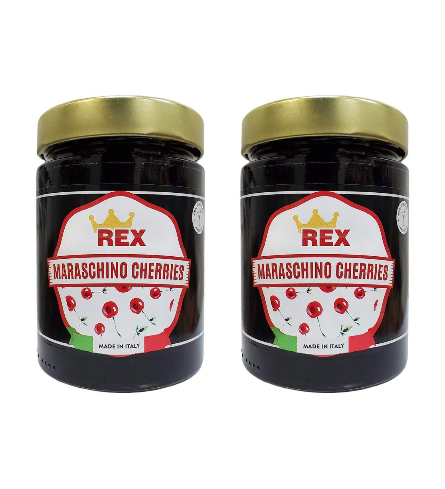 REX Gourmet Cocktail Italian Maraschino Cherries 14.1oz - Pack of 2 - Buy Online on GoSupps.com