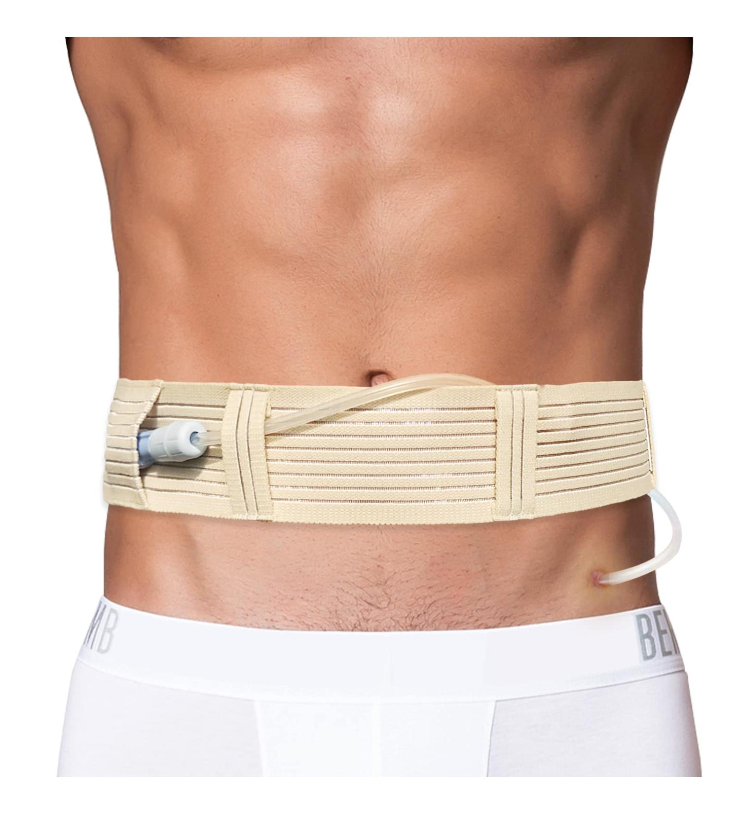 Soft Breathable PD Belt | Adjustable Catheter Holder for Men and Women | Beige Medium 28-41 Inch | Pack of 1 - Buy Online on GoSupps.com