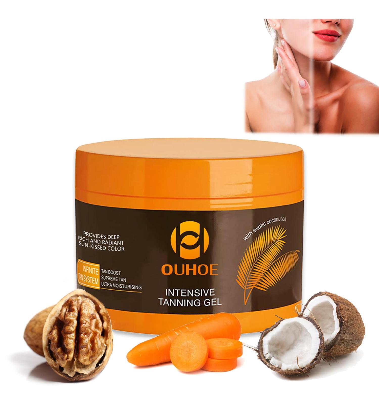 Luxury Intensive Tanning Gel Natural Tanning Accelerator Cream Brown Tanning Gel for Women Men Sunbeds & Outdoor Natural Tan Skin - Buy Online on GoSupps.com