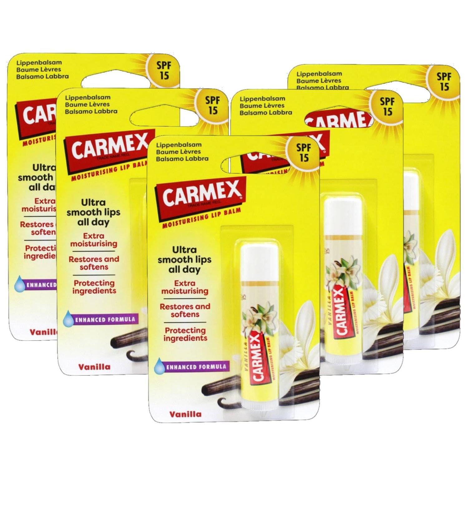  Carmex Carmex Vanilla Lip Balm Extra Moisturizing Spa 15 5 Units - Buy Online on GoSupps.com