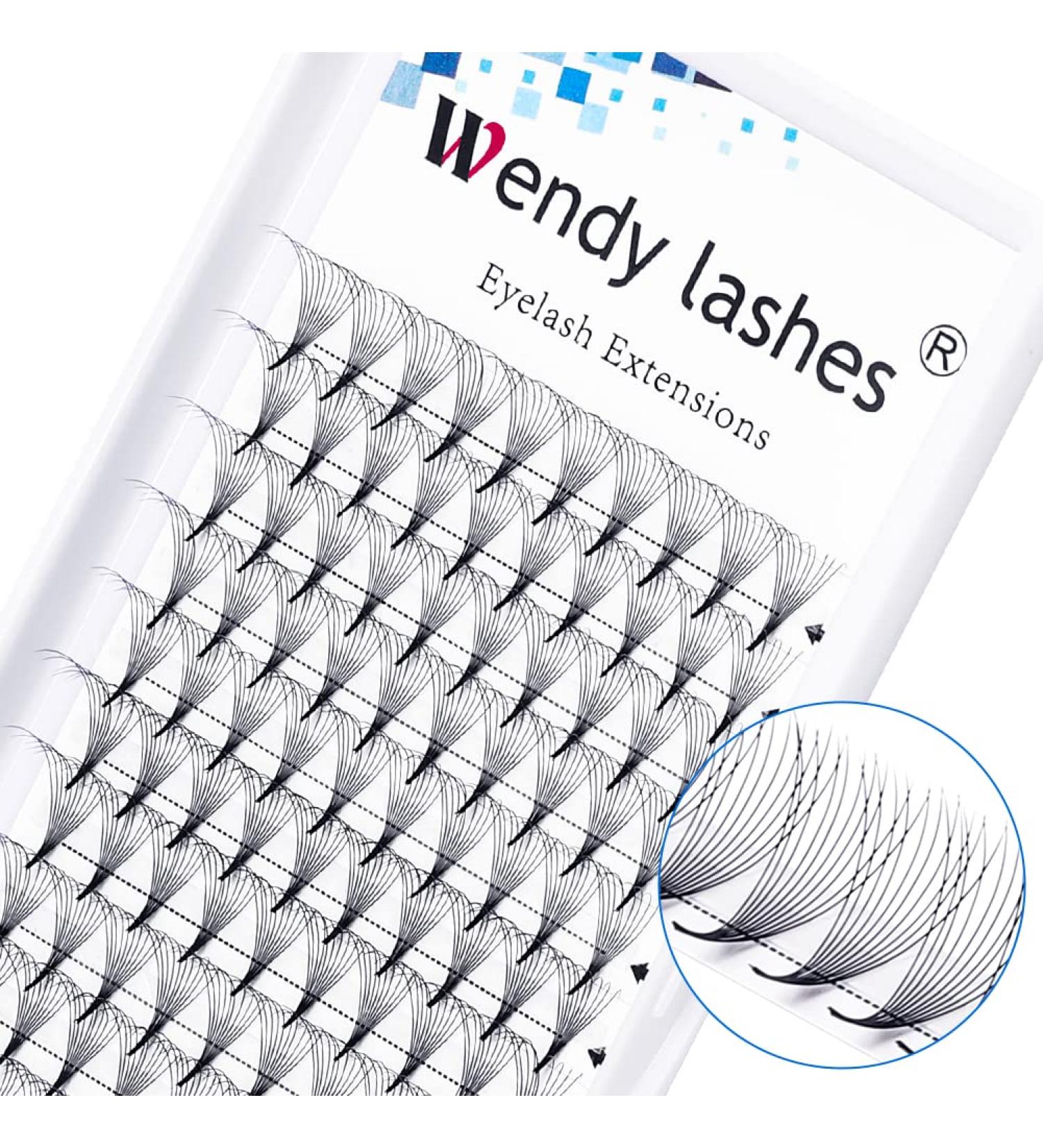 Premade Volume Fans Eyelash Extensions 10D - Short Stem C/D Curl 0.07mm Thickness 12mm Length | Russian Eyelashes - Buy Online on GoSupps.com