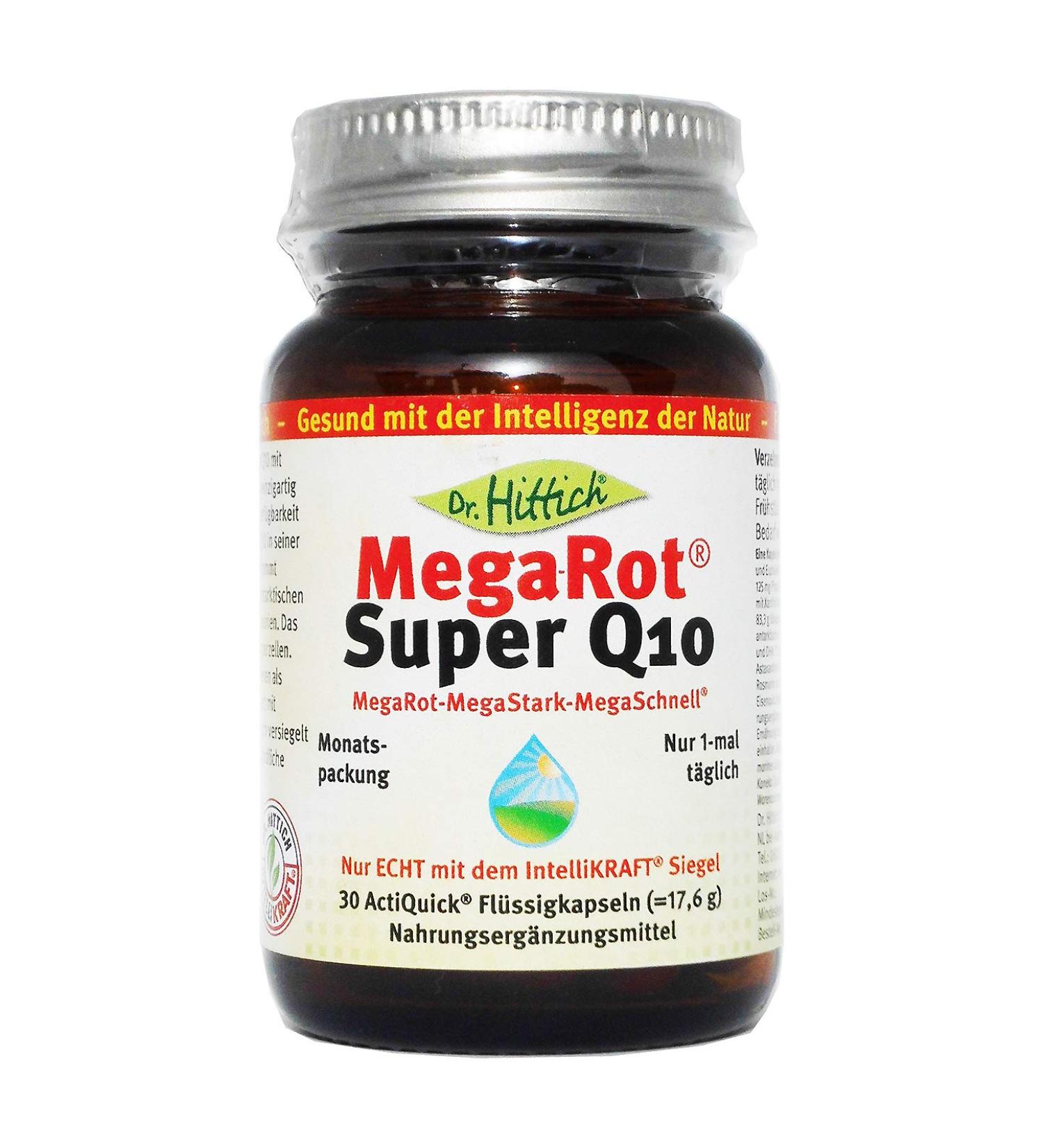 Mega-Rot Super Q10-30 Coenzyme Q10 capsules-high-purity Q10 with krill oil phospholipids for direct intake in the body.By Dr.Hitting