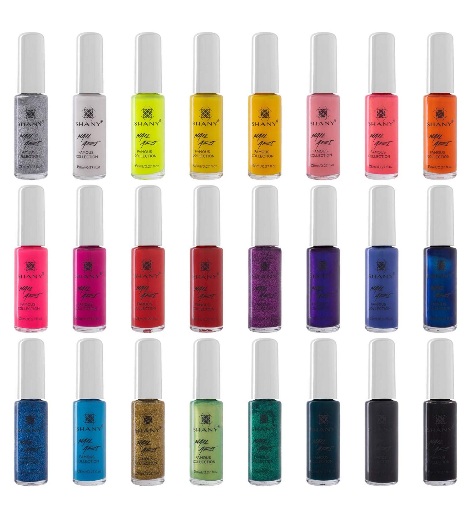 SHANY Nail Art Set - 24 Famous Colors Polish & Decorations - Buy Online on GoSupps.com
