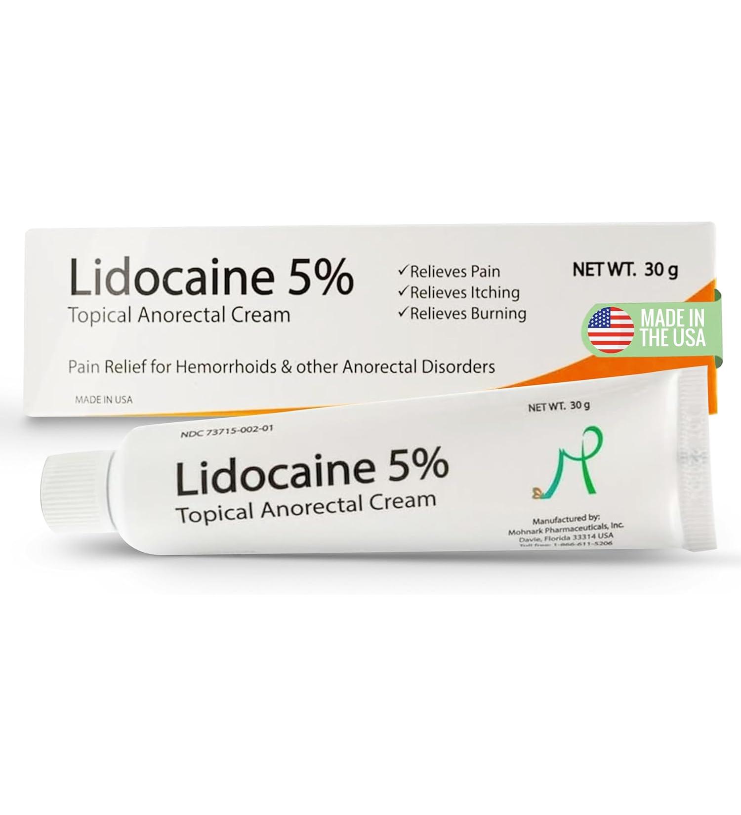 Lidocaine 5% Topical Anorectal Numbing Cream for Hemorrhoids & Anorectal Disorders - Buy Online on GoSupps.com
