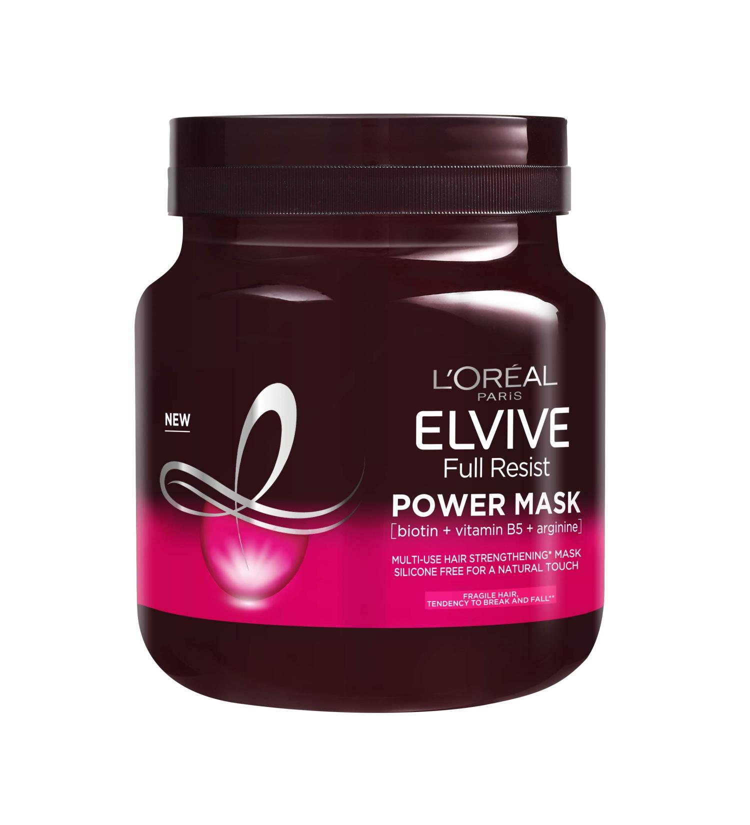 Elvive Haircare L'Oreal Paris Elvive Full Resist Fragile Hair Powerful Fortifying Mask with Biotin 680 ml - Buy Online on GoSupps.com