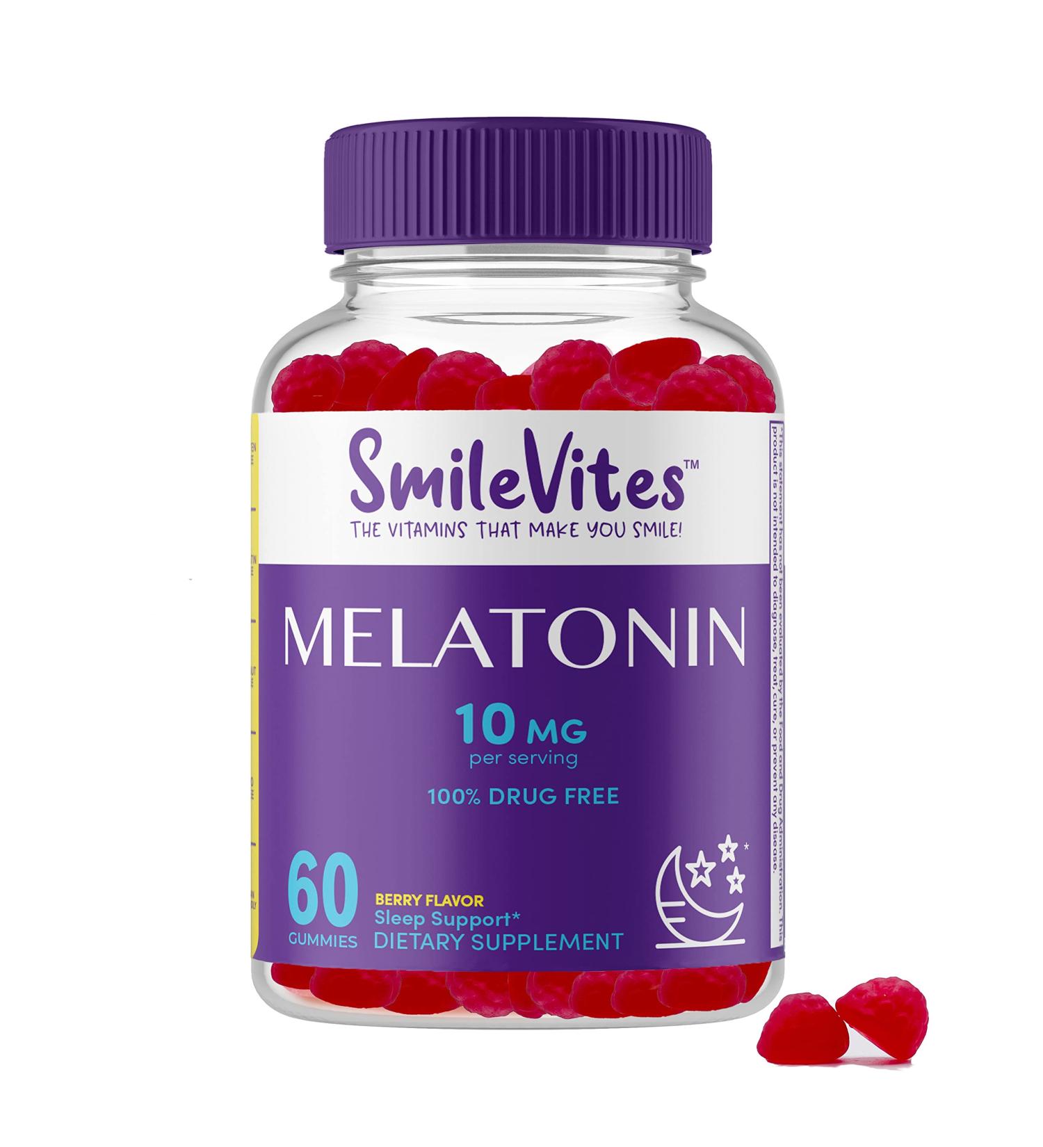 Heartland Pharma Melatonin Gummies 10mg | 100% Drug-Free Sleep Aid | Supports Restful Sleep & Relaxation | Non-Habit Forming | Berry Flavor | 60 Count Melatonin Gummies (Adult) 60 Count (Pack of 1) - Buy Online on GoSupps.com