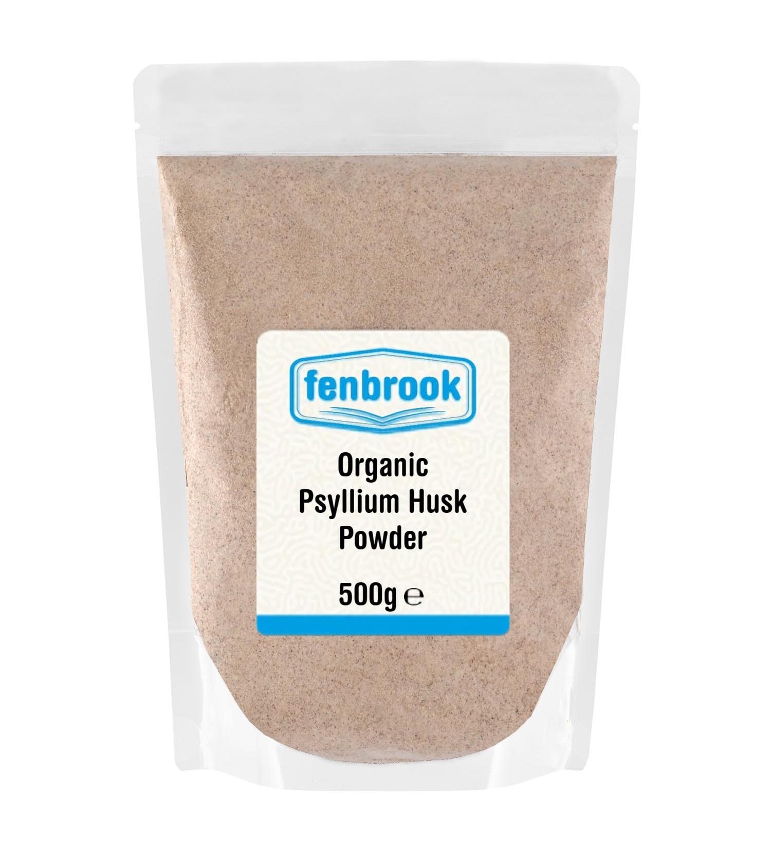 Certified Organic Psyllium Husk Powder 500g by Fenbrook Organic - Buy Online on GoSupps.com