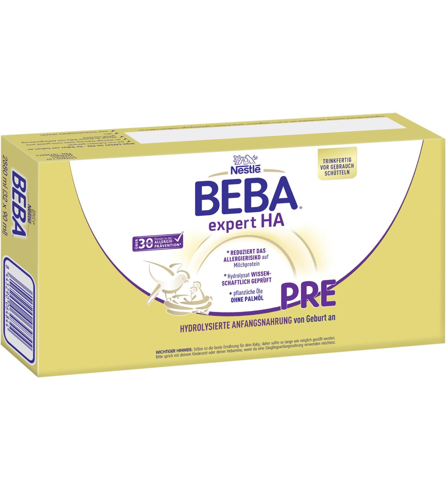 Buy Nestl BEBA EXPERT HA PRE Hydrolysed Infant Formula - International Shipping 90ml Pack of 32 for Infants from Birth - Buy Online on GoSupps.com