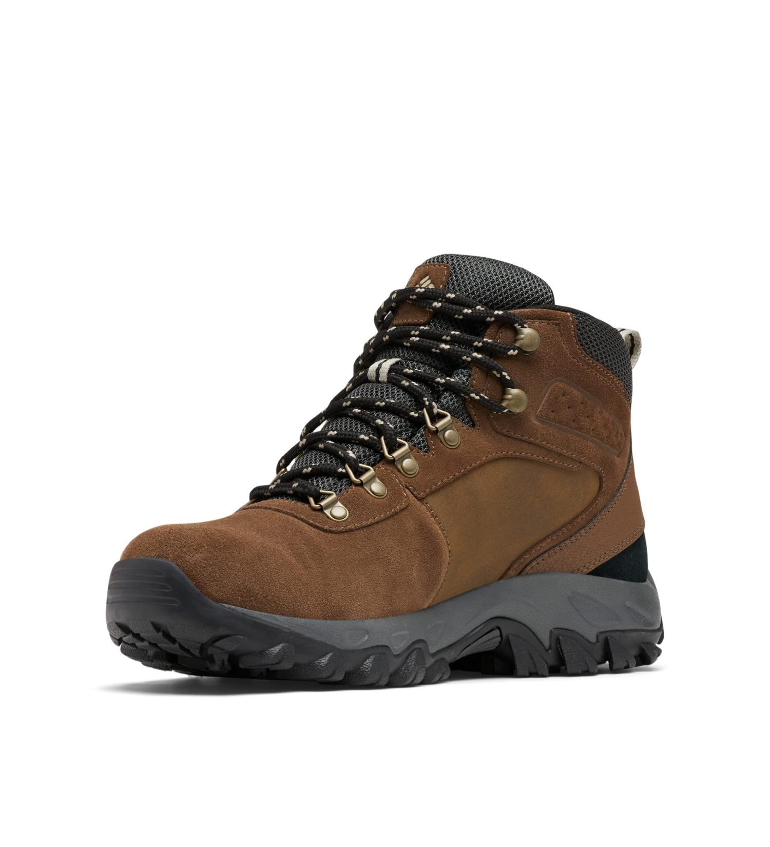 Columbia Men's Newton Ridge Plus II Waterproof Hiking Boots - Suede - 44 EU - Dark Brown & Dark Grey - International Shipping Available - Buy Online on GoSupps.com