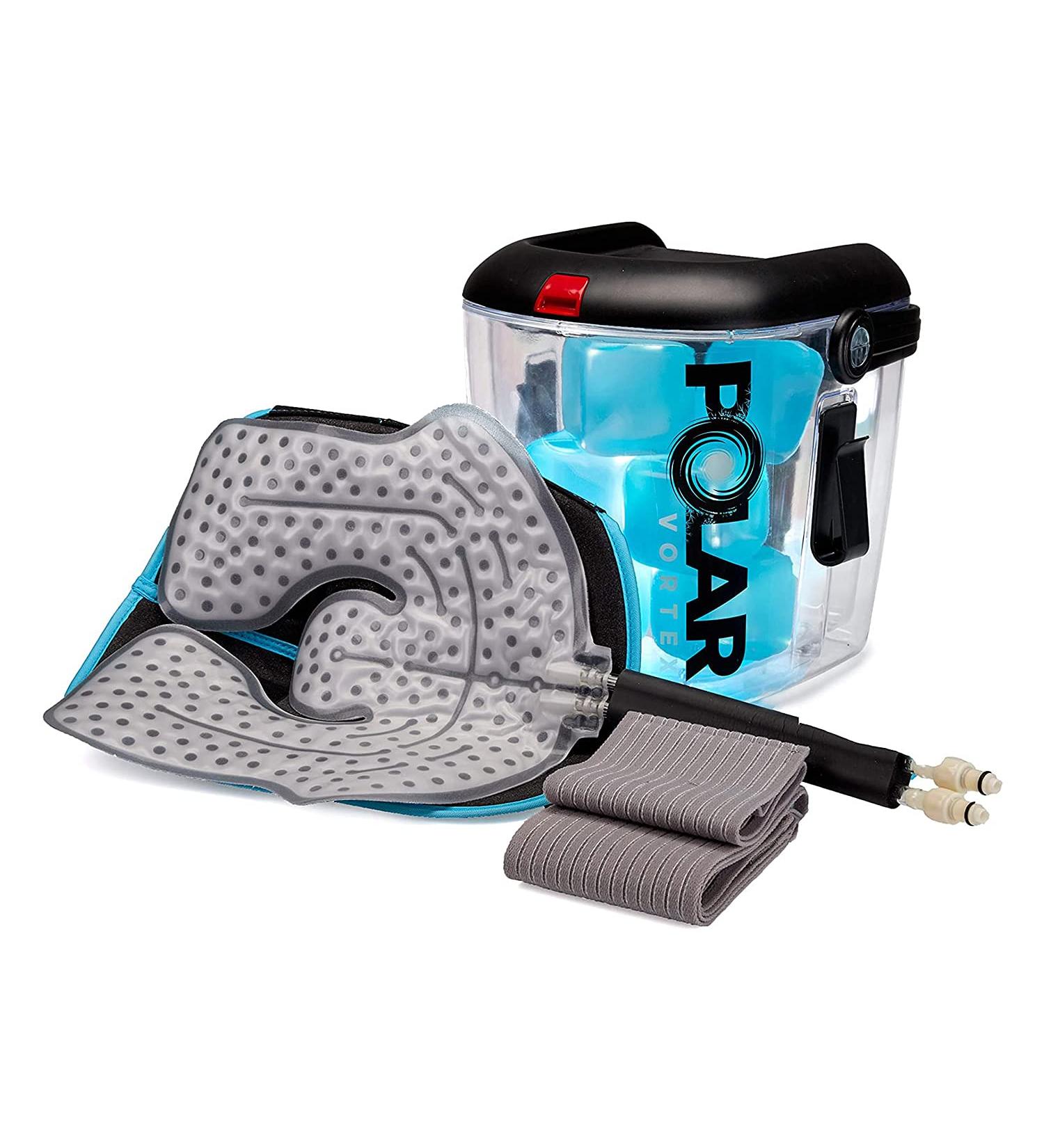Polar Vortex Cold Water Therapy System Kit with 3-Strap Wrap and 4 Cold Cubes - Buy Online on GoSupps.com